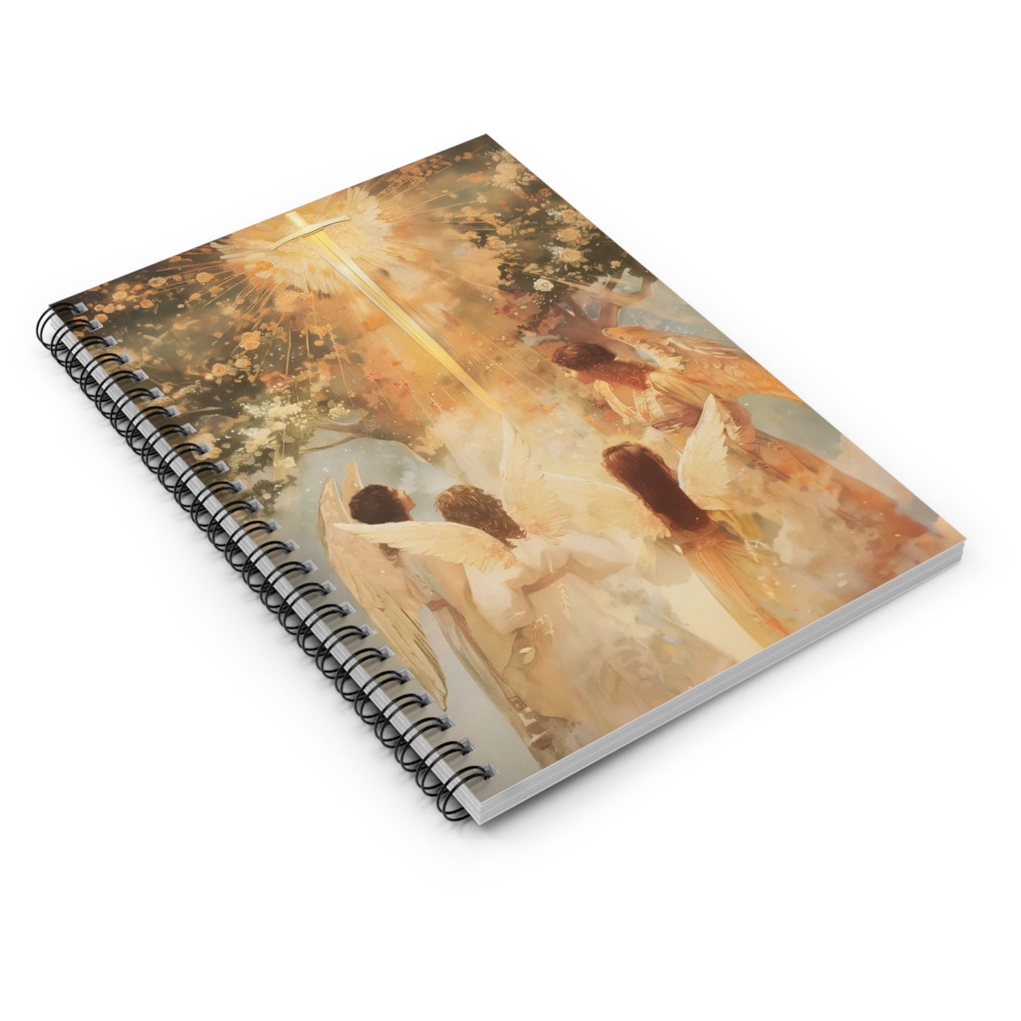 The Watchers of the First Dawn - Guardians of Eden - Sanctified Souls Art - Religious Based Notebook - Spiral Notebook