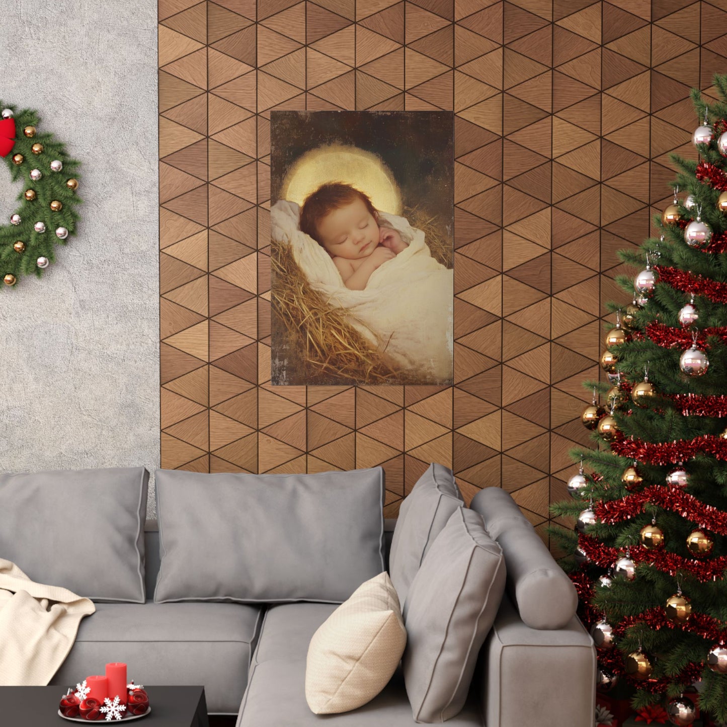 Jesus, the Newborn Light of the World - Sanctified Souls Print - Multiple Sizes - Premium Matte Vertical Posters