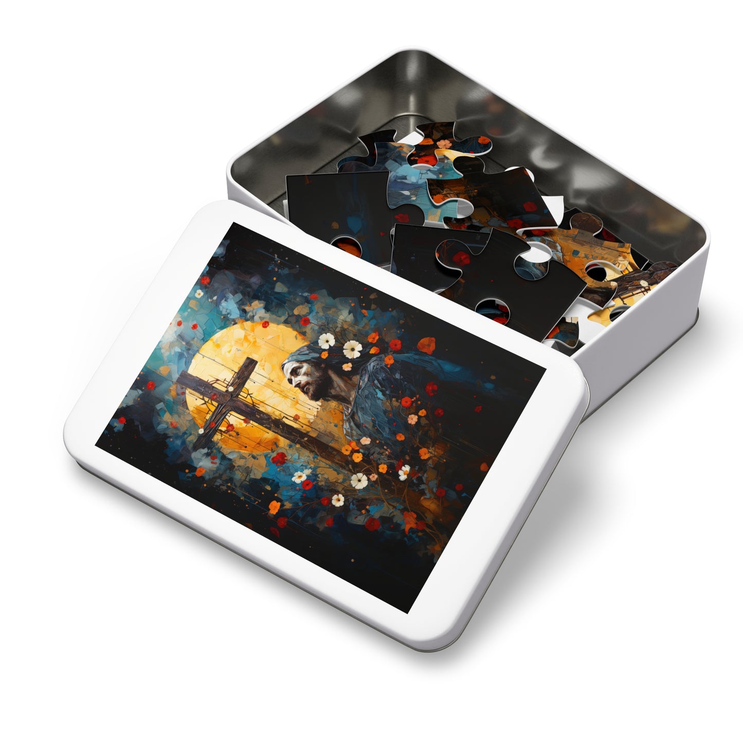 The Cross of Salvation - Puzzle and Keepsake Tin - Religious Jigsaw Puzzle (30, 110, 252, 500,1000-Piece) - Religious Puzzle