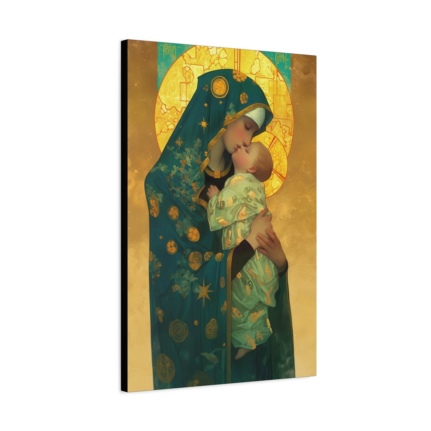 Peaceful Refuge - Mary and the Christ Child - Museum Wrapped Canvas - Print - Religious Art for your Home - Catholic Saint Art