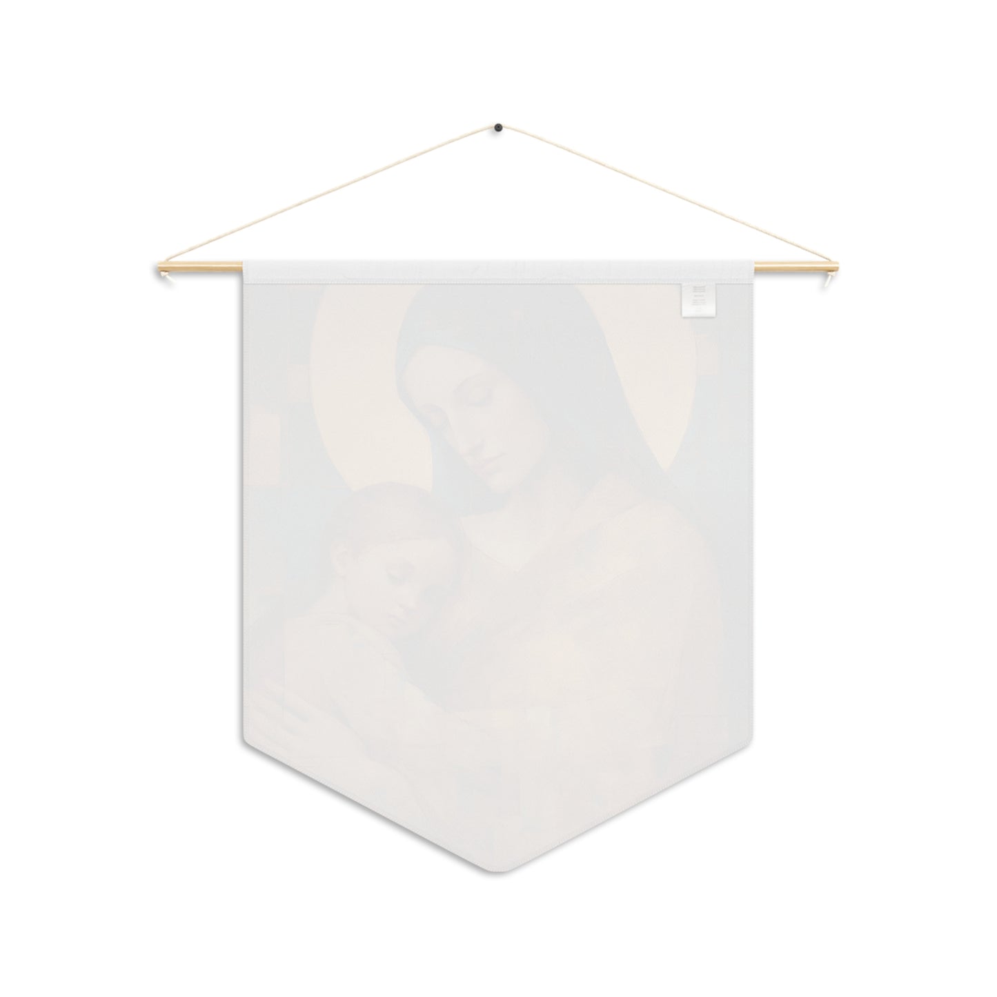 Heavenly Connection - Mary and the Divine Son Banner / Wall Hanging - Prayer room art - Catholic Home Art - Large Print - 18" x 21"