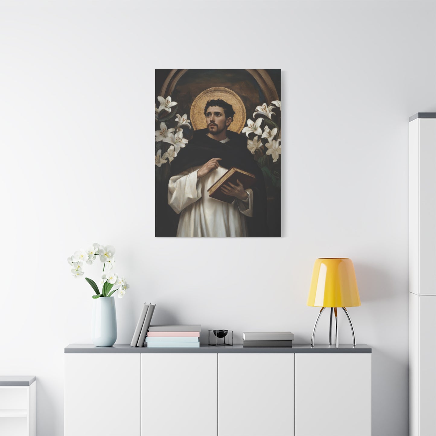 Saint Dominic -  Museum Wrapped Canvas - Sanctified Souls Print - Religious Art for your Home - Catholic Patron Saint Art