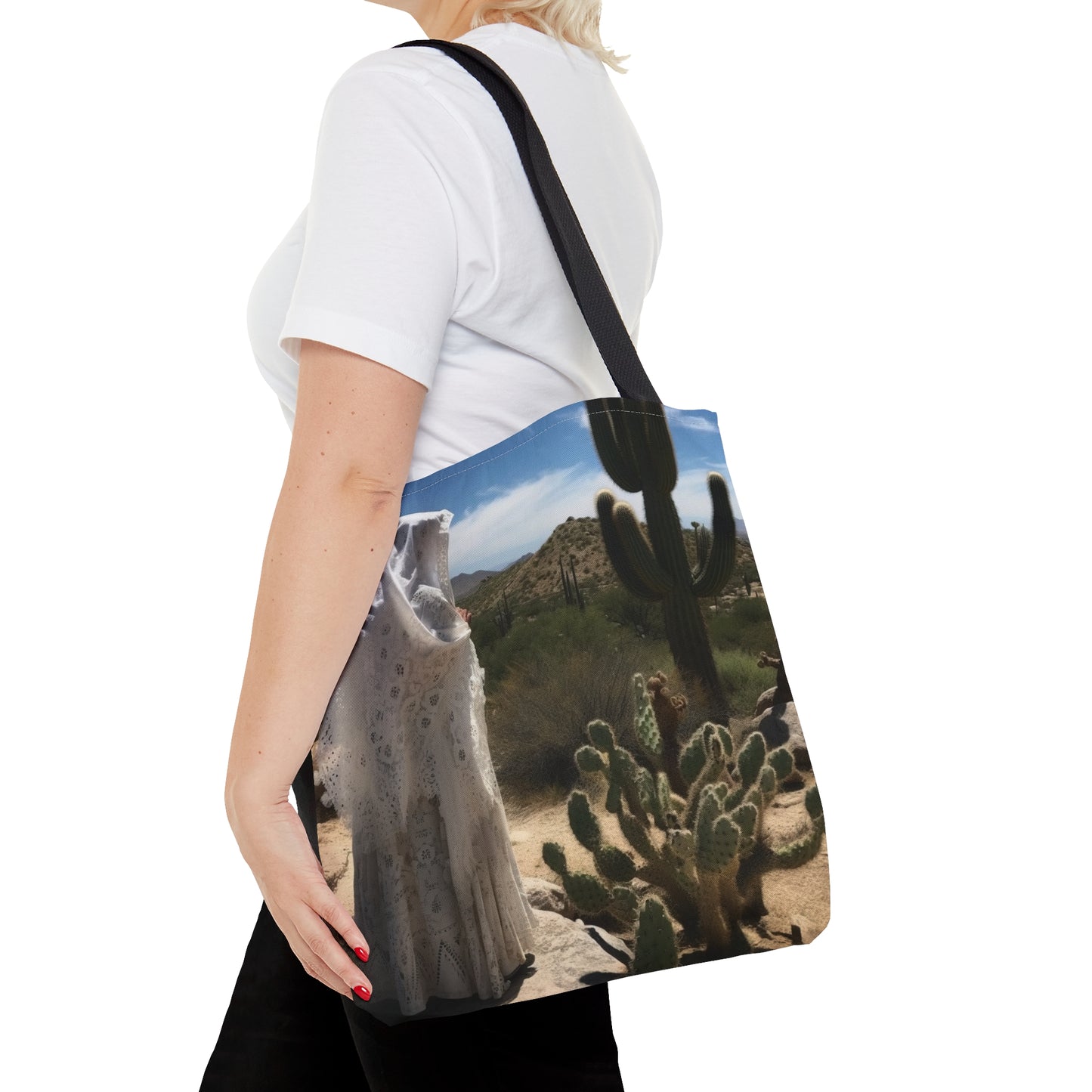Saint Amma Sarah of the Desert Tote Bag - Catholic faith inspired carry-all purse - day to day bag - Desert Mothers Series
