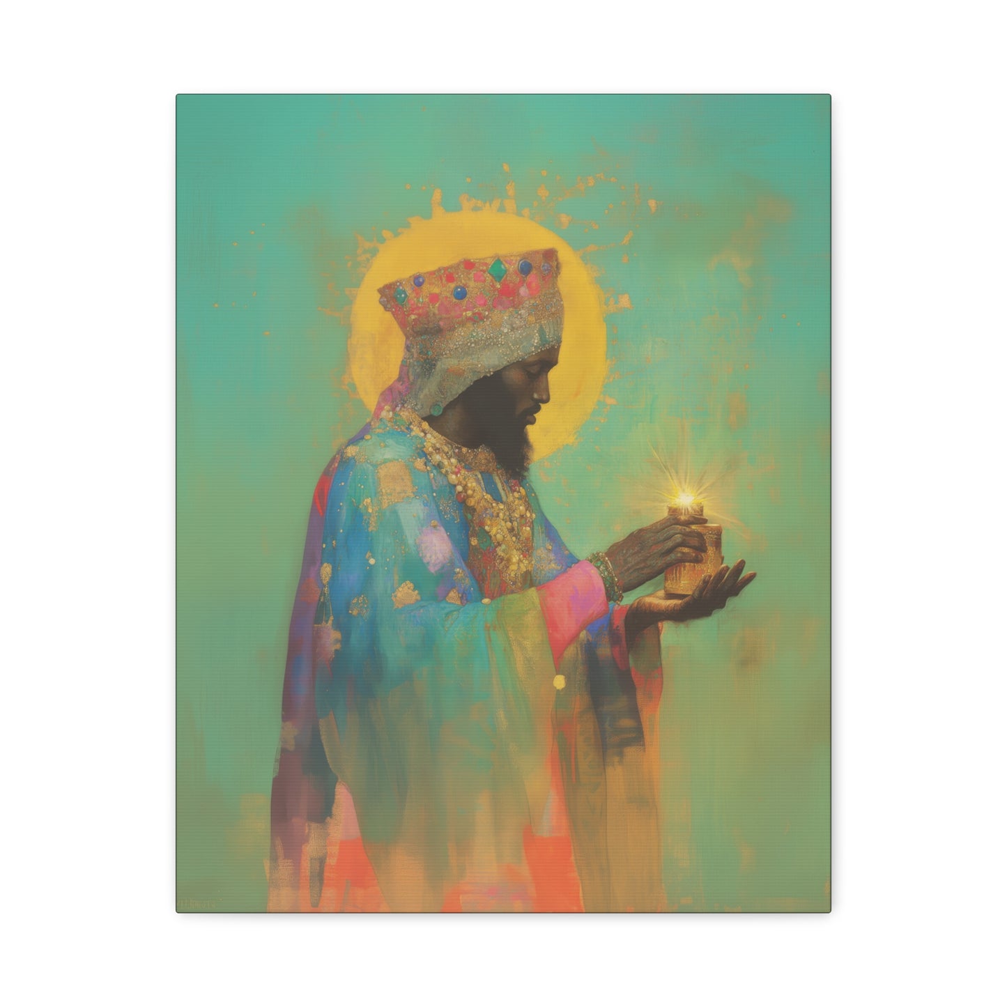 Balthazar and the Gift of Foretold Sorrow - 3 Wise Men - Gallery Wrapped Canvas - Print - Religious Art for your Home - Catholic
