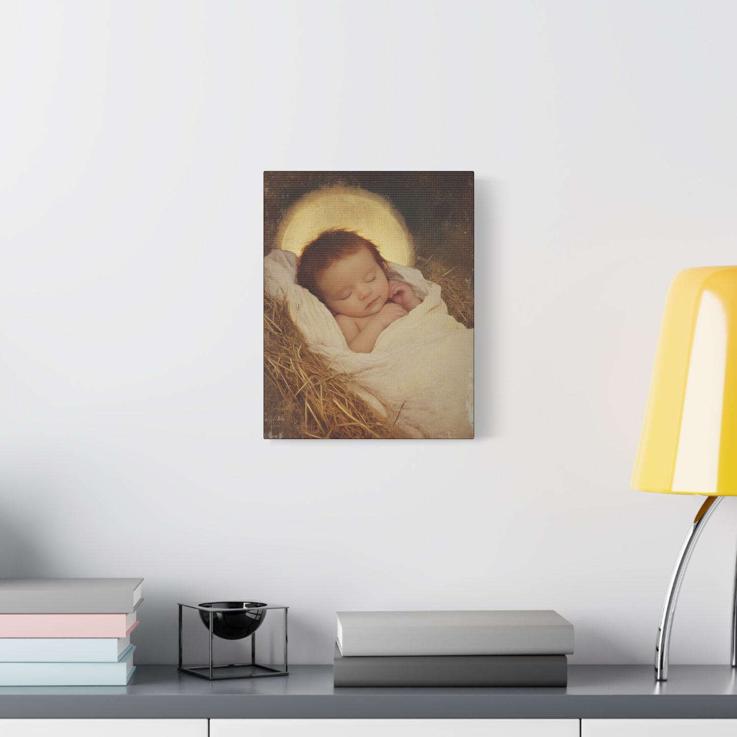 Jesus, the Newborn Light of the World - Gallery Wrapped Canvas - Print - Religious Art for your Home - Catholic Art Print