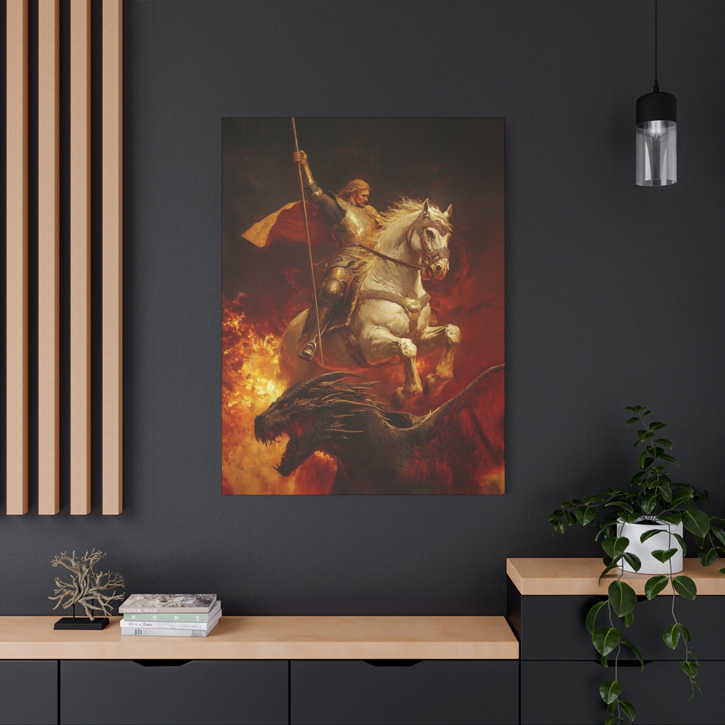 Saint George -  Museum Wrapped Canvas - Sanctified Souls Print - Religious Art for your Home - Catholic Patron Saint Art