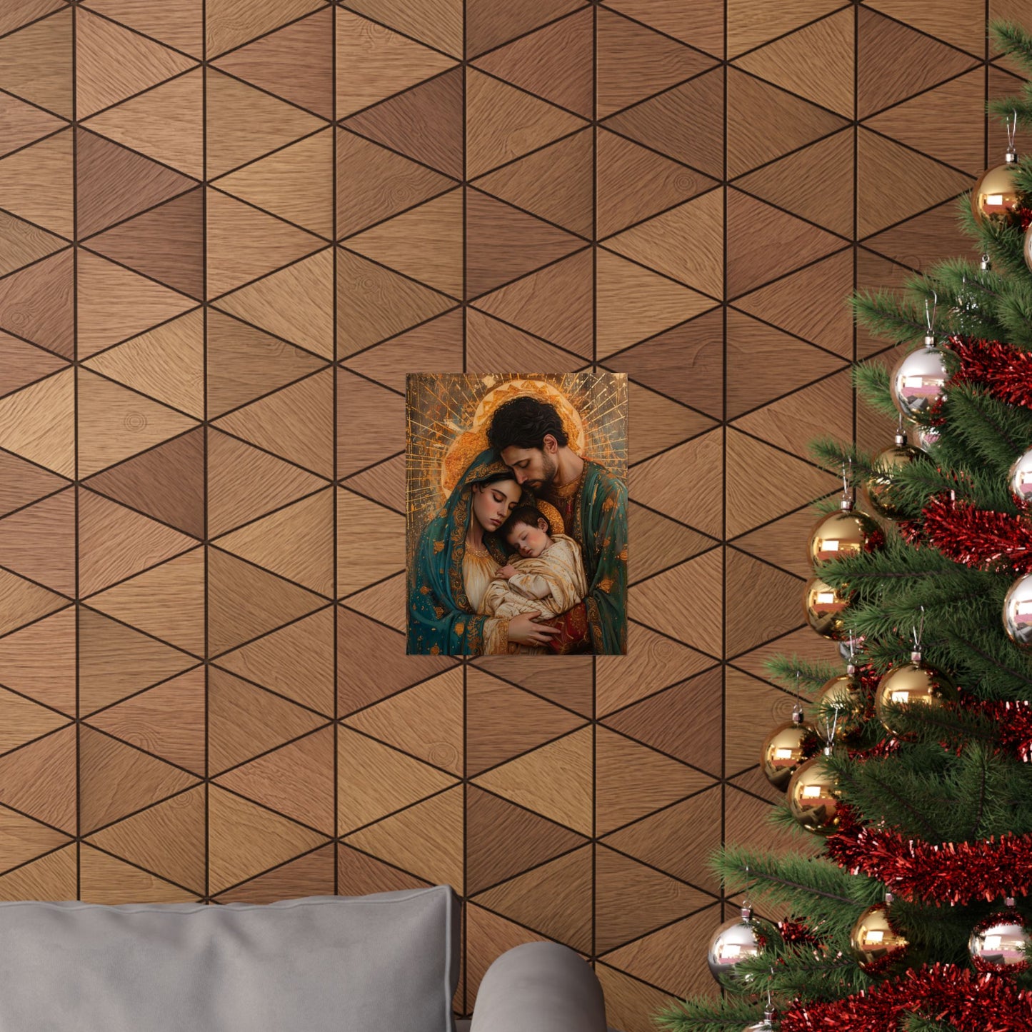 Divine Harmony - The Holy Family - Sanctified Souls Print - Multiple Sizes - Premium Matte Vertical Posters - Jesus, Mary, Joseph