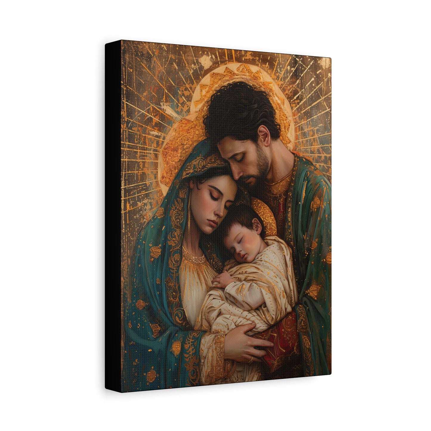 Divine Harmony - The Holy Family - Museum Wrapped Canvas - Sanctified Souls Print - Religious Art - Jesus, Mary and Joseph Art