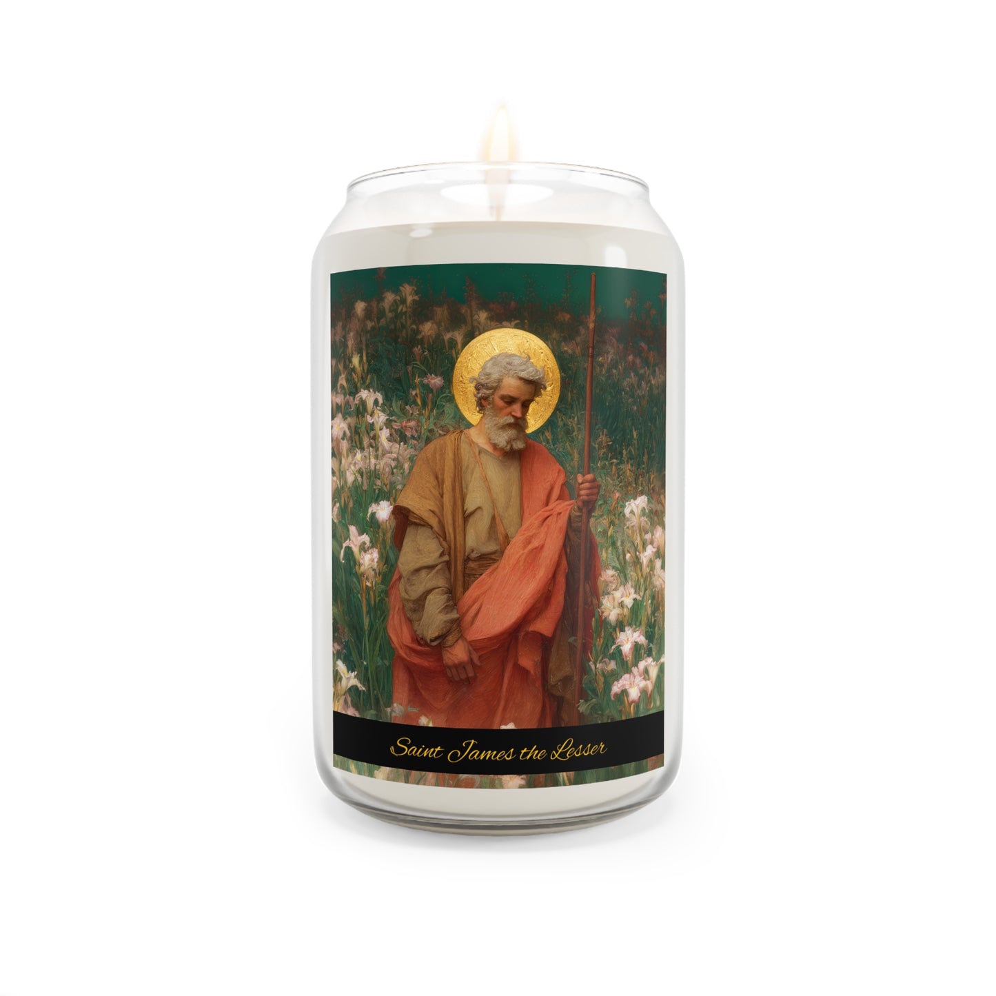 Saint James the Lesser  - Scented Prayer Candle, 13.75oz -  Candle - Catholic Art - prayer room Scented Candle - Religious Saint