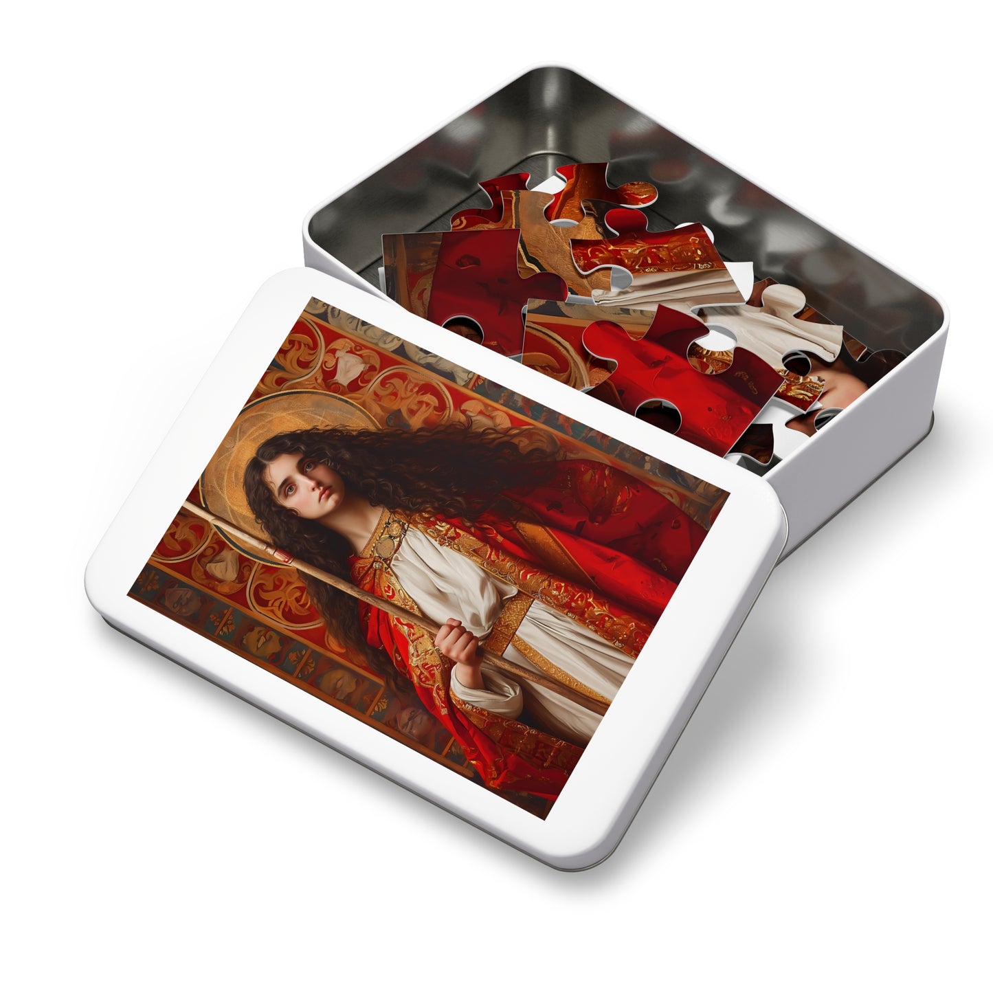 Saint Adela of Normandy - Puzzle and Keepsake Tin - Religious Jigsaw Puzzle (30, 110, 252, 500,1000-Piece) - Religious Puzzle