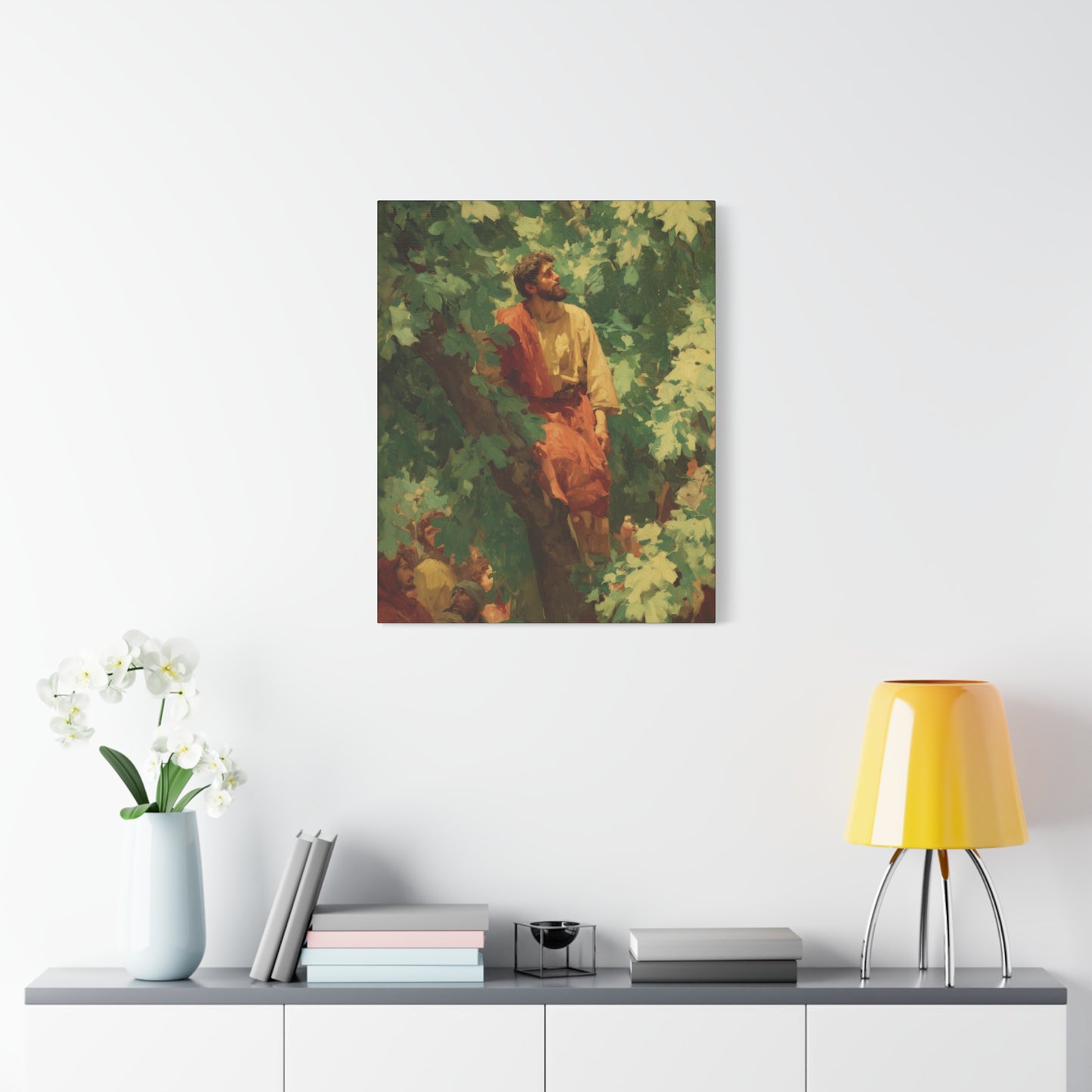 Zacchaeus - Gallery Wrapped Canvas - Print - Religious Art for your Home - Catholic Art Print