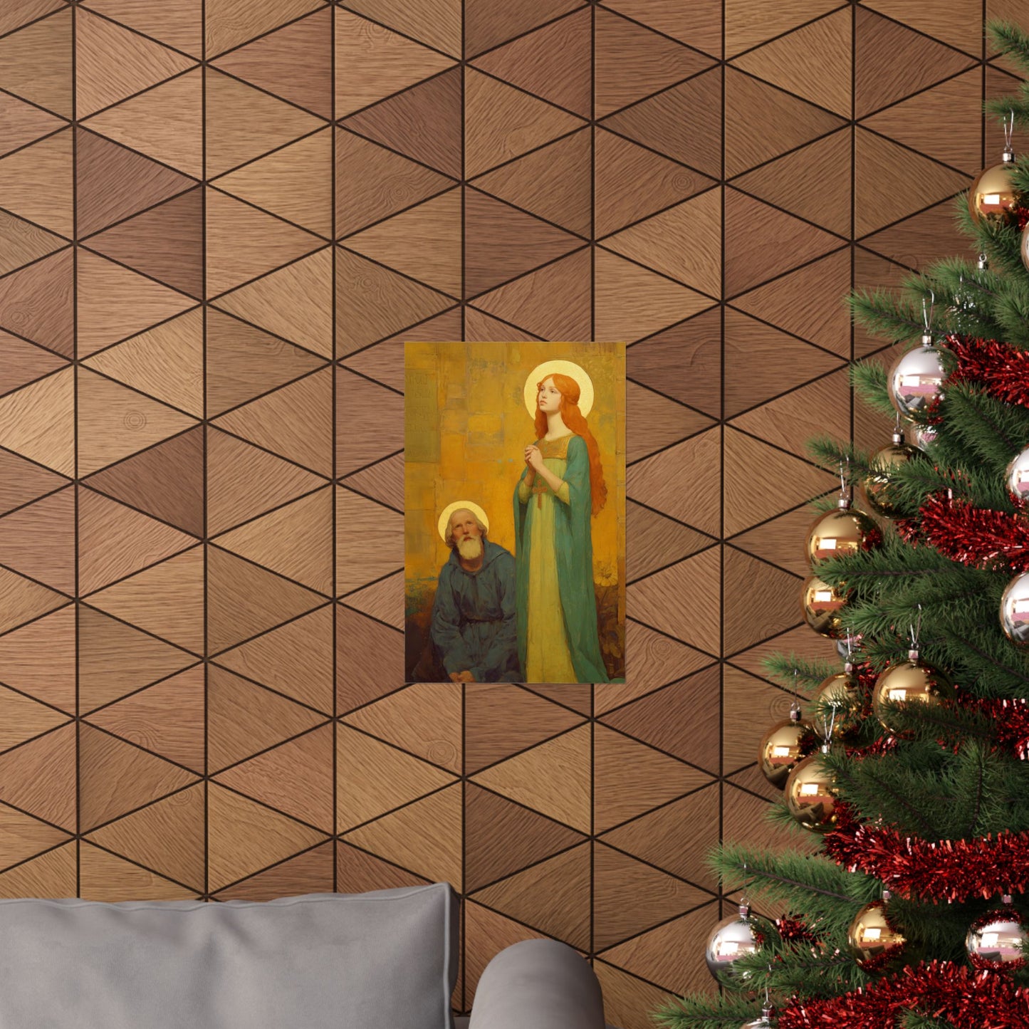 Saints Justina and Cyprian -  Catholic Art - Multiple Sizes - Premium Posters - Catholic Art - Christian Home - Catholic Saint Art