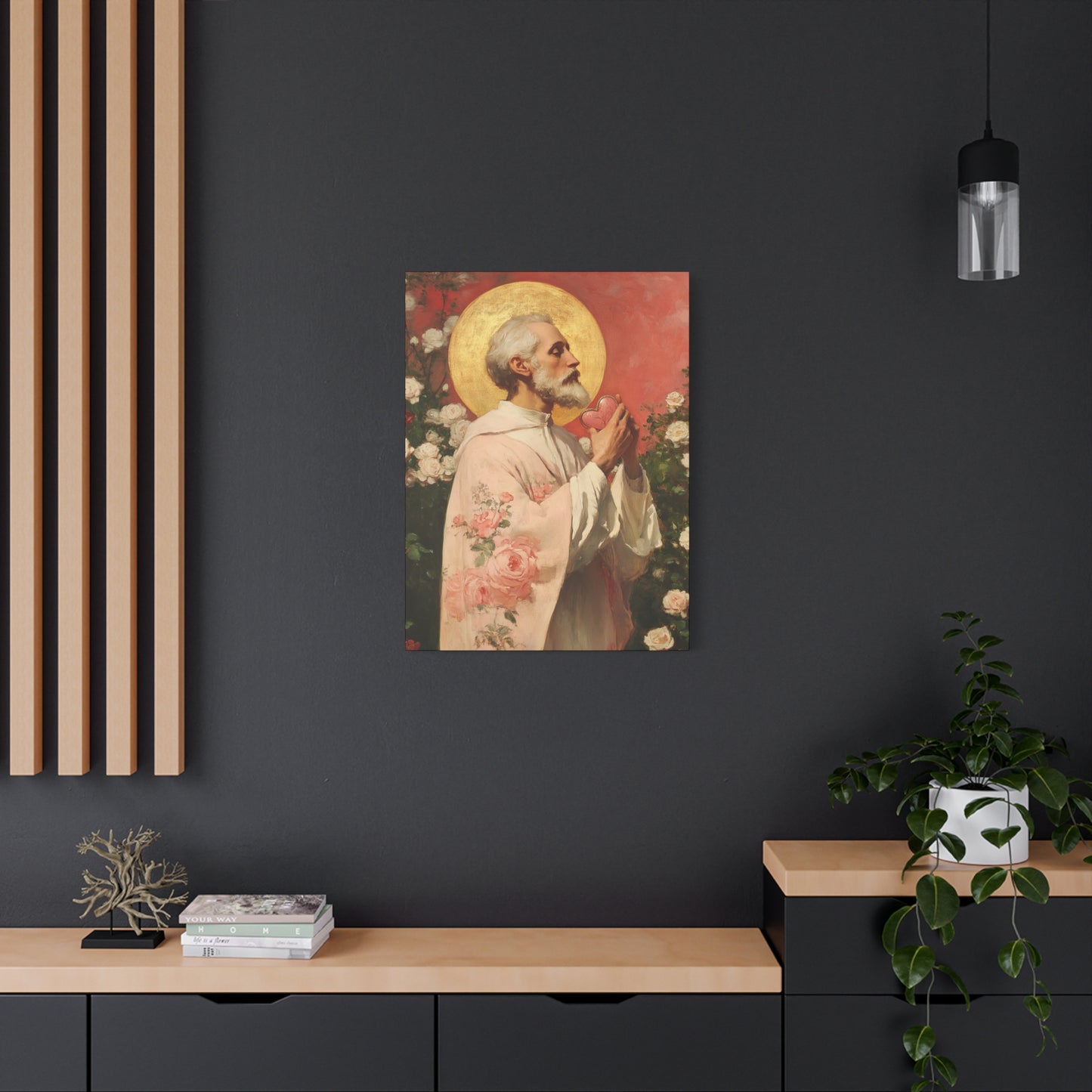 Saint Valentine - Multiple Sizes - Catholic Home art - Museum Wrapped Canvas - Sanctified Souls Print - Catholic Saint Art