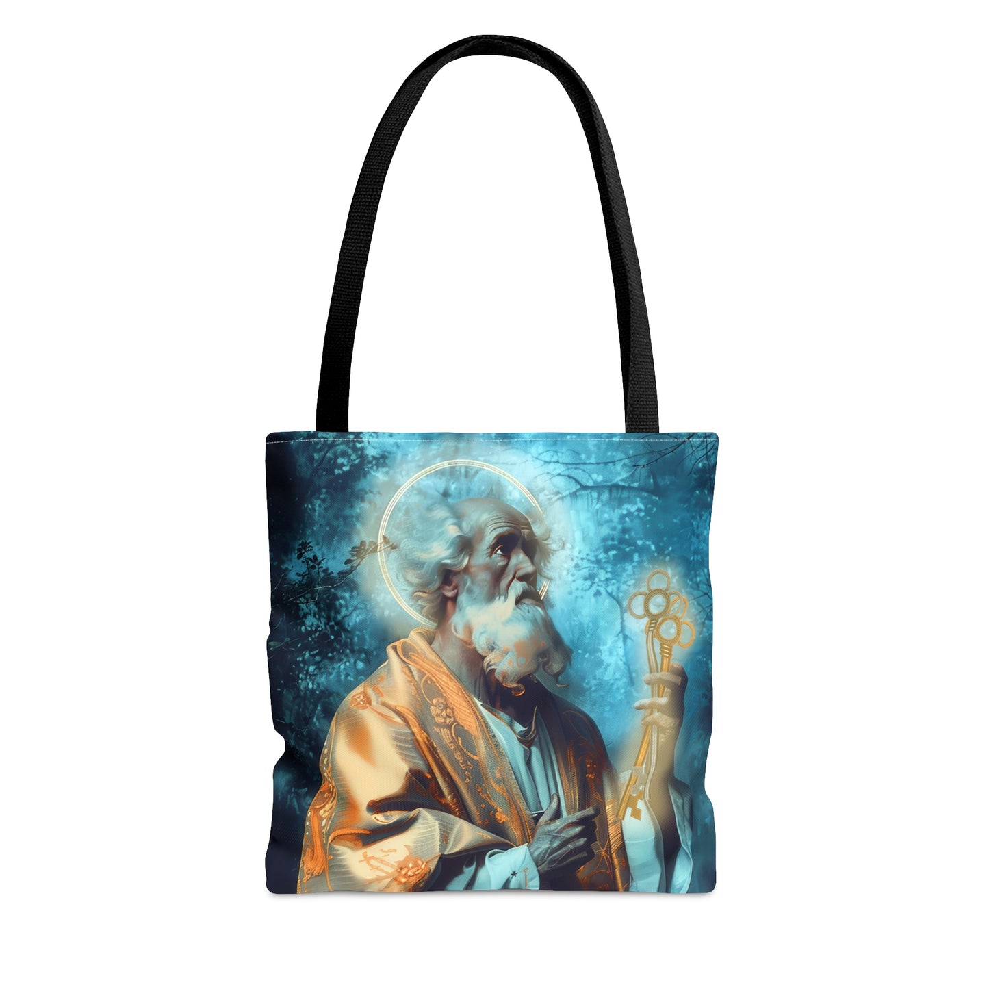 Saint Peter Tote Bag - Large Medium Small Faith Art Bag - Catholic Faith Purse - Religious Carry All Reusable Tote Bag