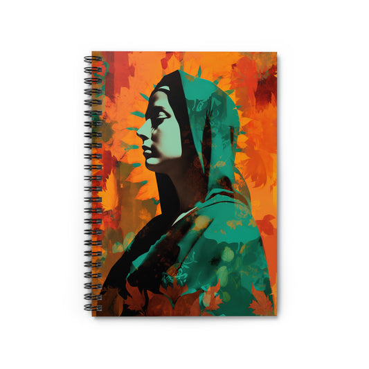 Heavenly Guadalupe Journal - Sanctified Souls Art - Religious Based Notebook - Spiral Notebook - Ruled Line - Our Lady