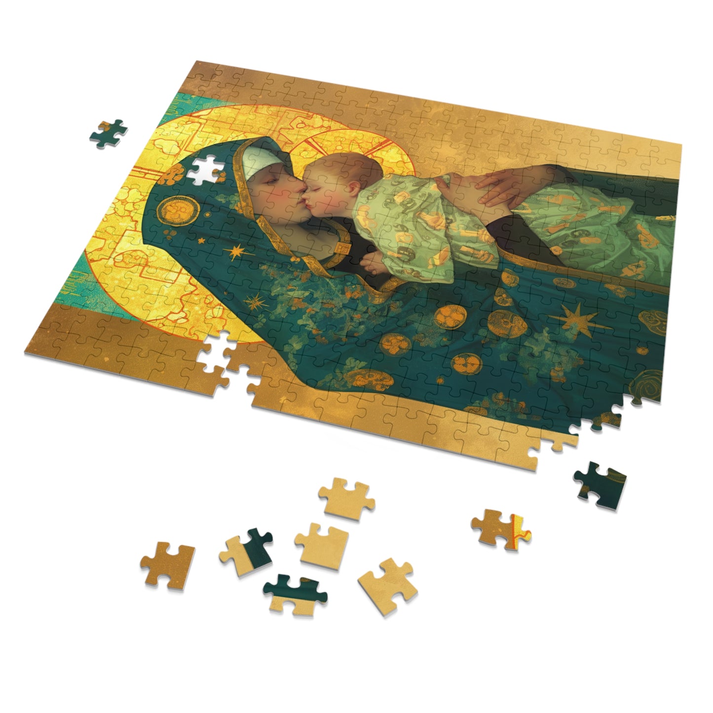 Peaceful Refuge - Mary and the Christ Child - Puzzle and Keepsake Tin - Religious (30, 110, 252, 500,1000) - Catholic Families