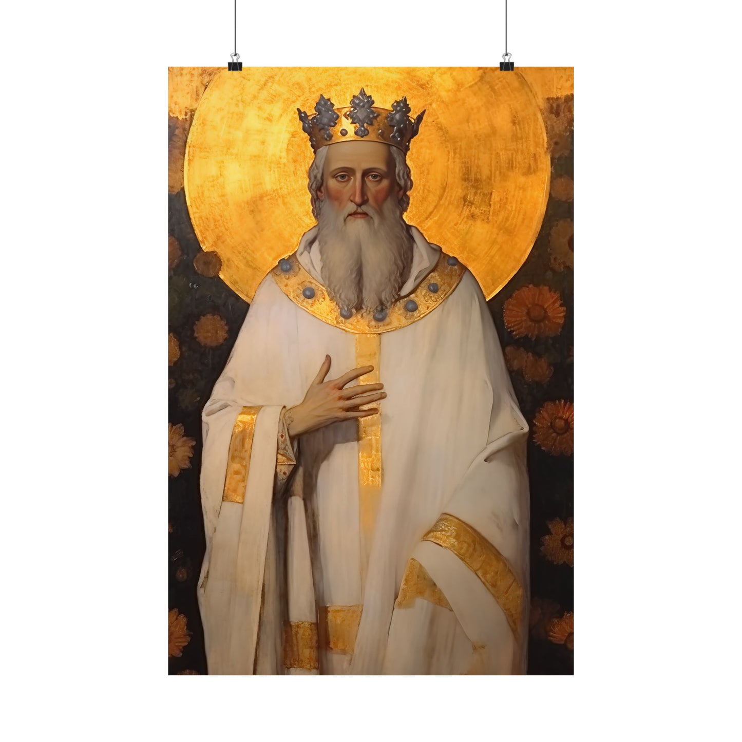 Saint Edward the Confessor - Sanctified Souls Print - Multiple Sizes - Premium Matte Vertical Posters