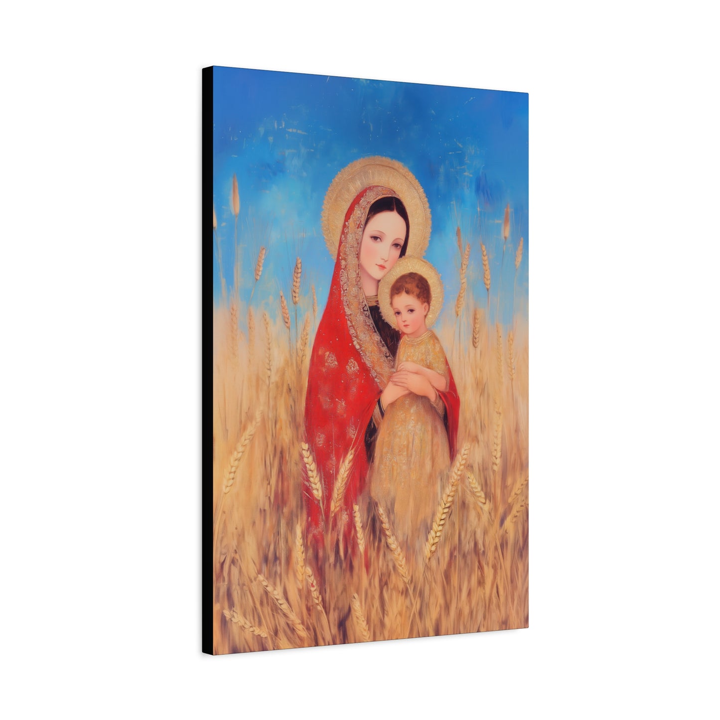 Our Lady of the Harvest  - Multiple Sizes - Catholic Home art - Museum Wrapped Canvas - Sanctified Souls Print