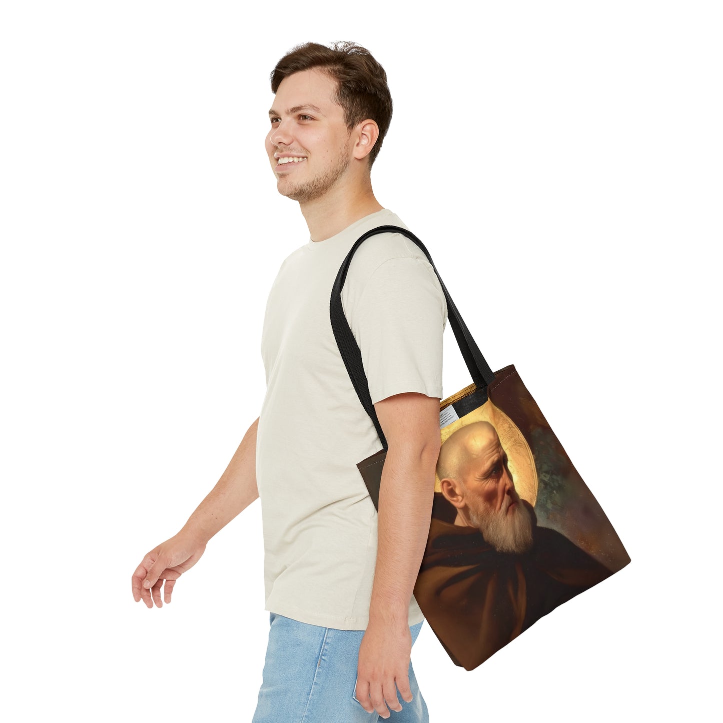 Saint Ignatius of Laconi - Tote Bag - Large Medium Small Faith Art Bag - Catholic Faith Purse