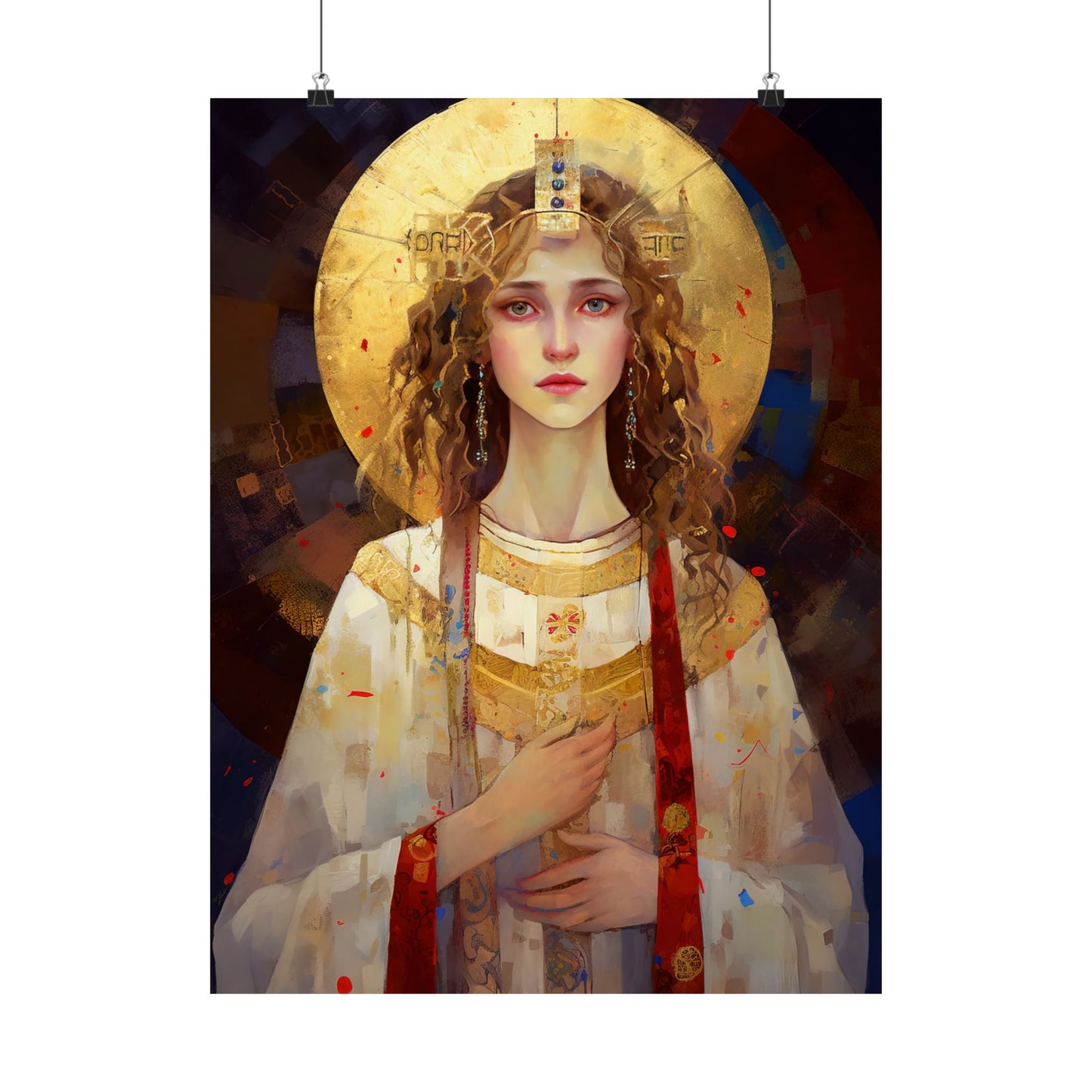 Saint Ursula Print - Sanctified Souls Print - Multiple Sizes - Premium Matte Vertical Posters