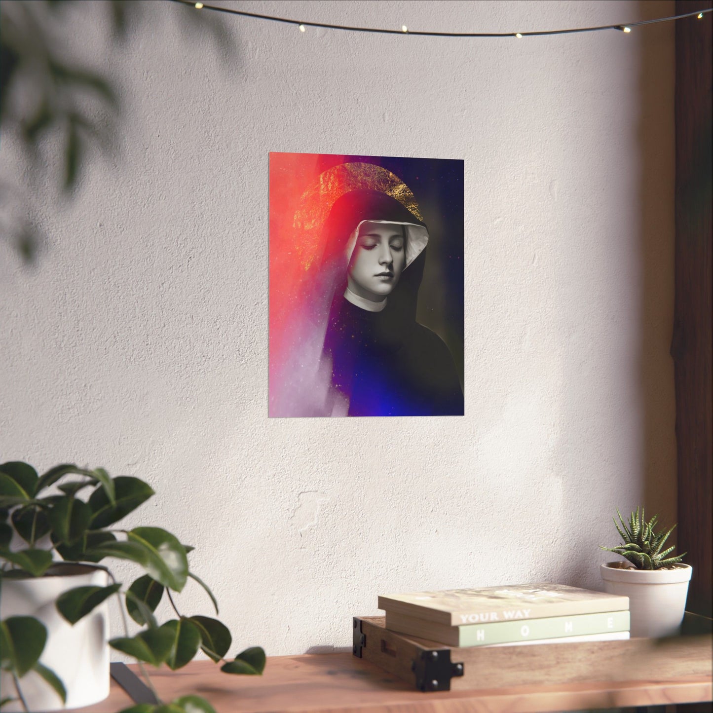 Saint Faustina Kowalska Poster Print - Sanctified Souls Print - Multiple Sizes - Premium Posters - Catholic Art for your home