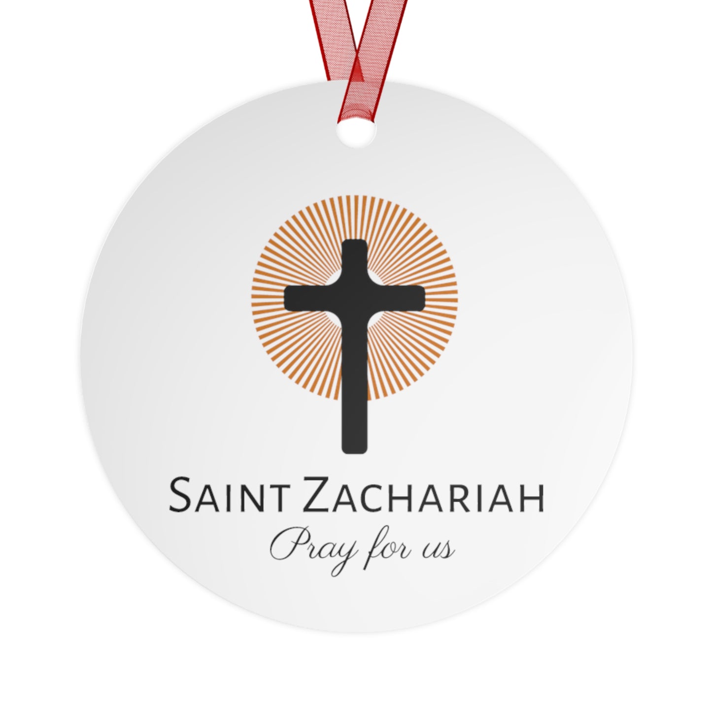 Saint Zachariah Metal Ornament - Religious Holiday Christmas Keepsake - Religious Catholic Tree Ornament - Christmas Gift