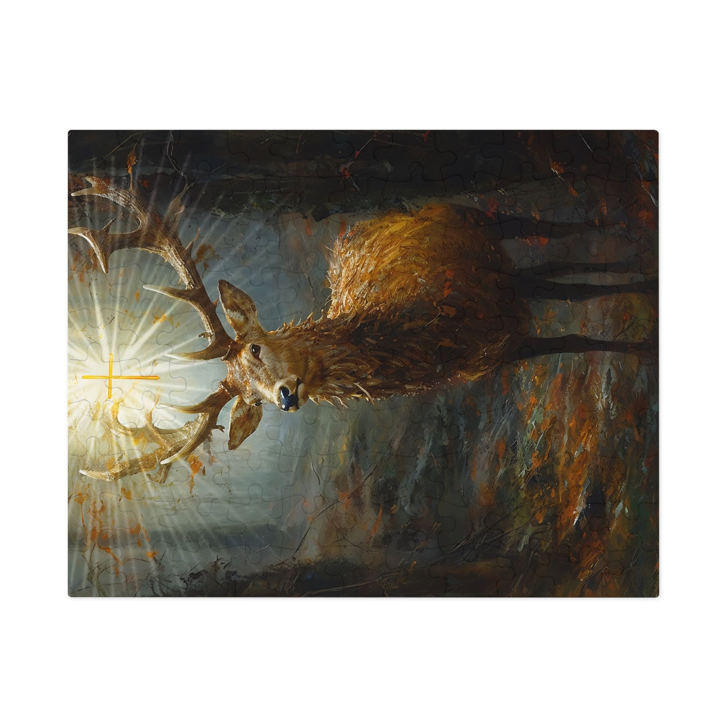 The Stag of Saint Hubert / Saint Hubertus Stag - Puzzle and Keepsake Tin - Jigsaw Puzzle (30, 110, 252, 500,1000-Piece) - Religious Puzzle