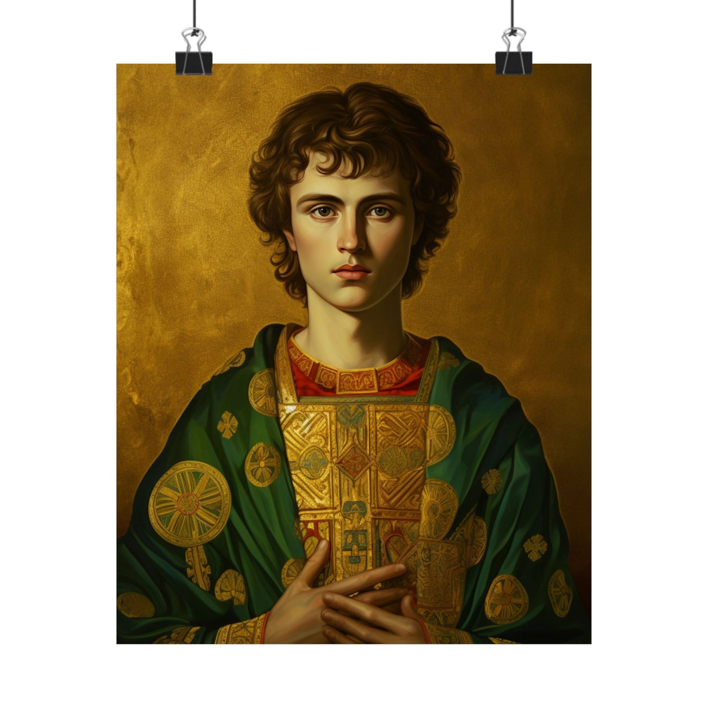 Saint Pantaleon - Sanctified Souls Print - Multiple Sizes - Premium Matte Vertical Posters - Religious Art for the home