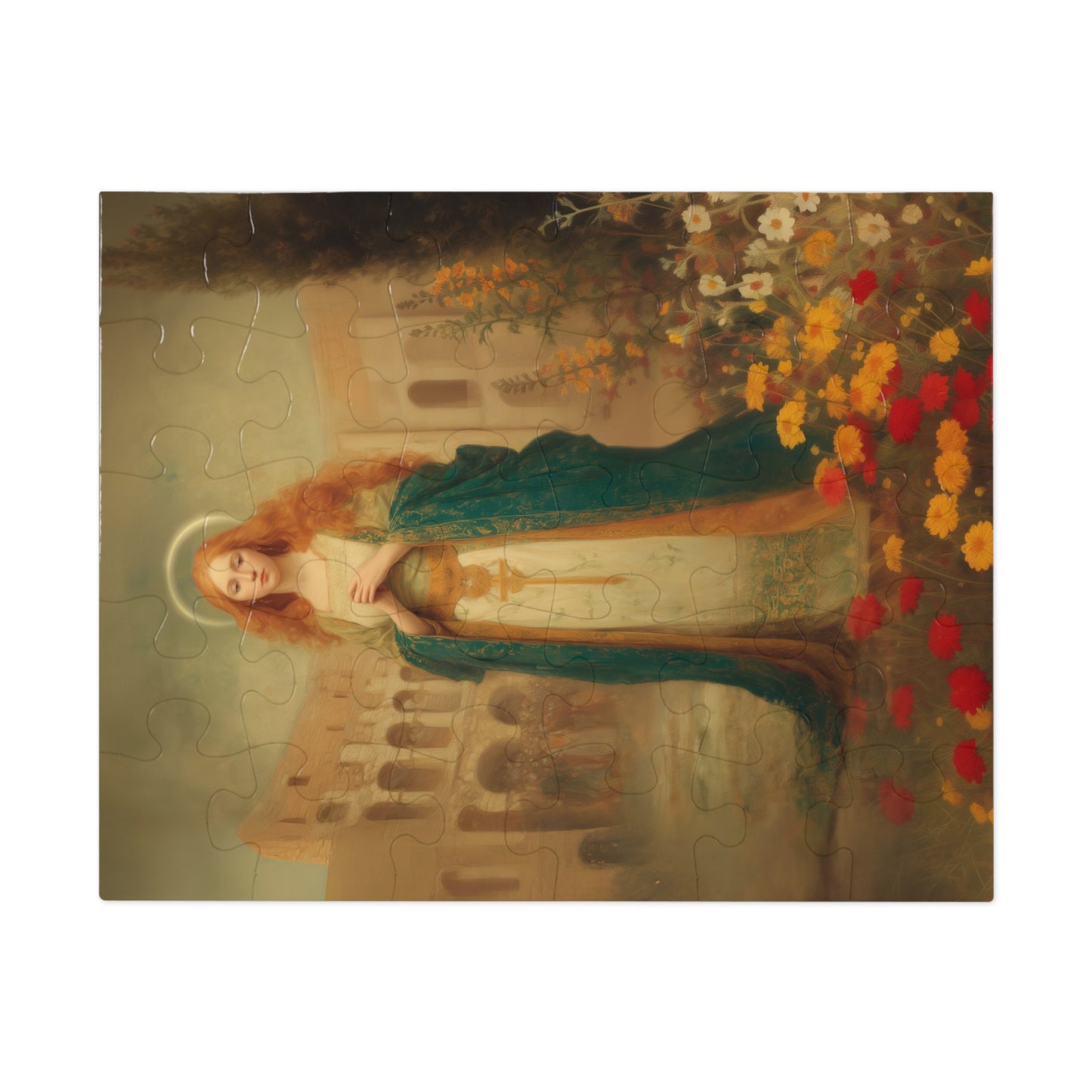 Saint Justina - Puzzle and Tin - Religious Jigsaw Puzzle (30, 110, 252, 500,1000) - Gift Catholic Families - Religious Art Puzzle