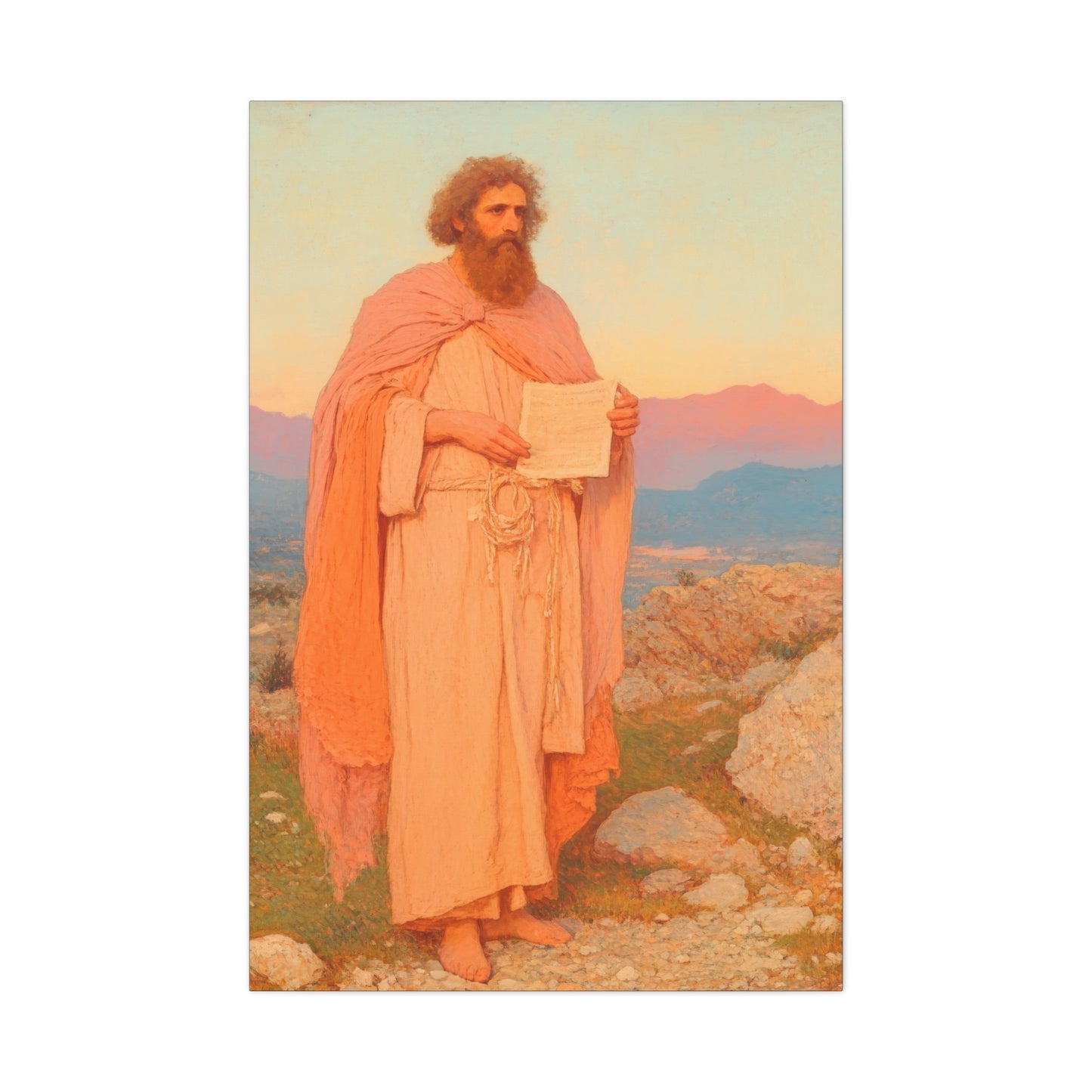 Obadiah - Keeper of the Lord's Warning and Mercy - Gallery Wrapped Canvas - Print - Religious Art for your Home - Catholic Art