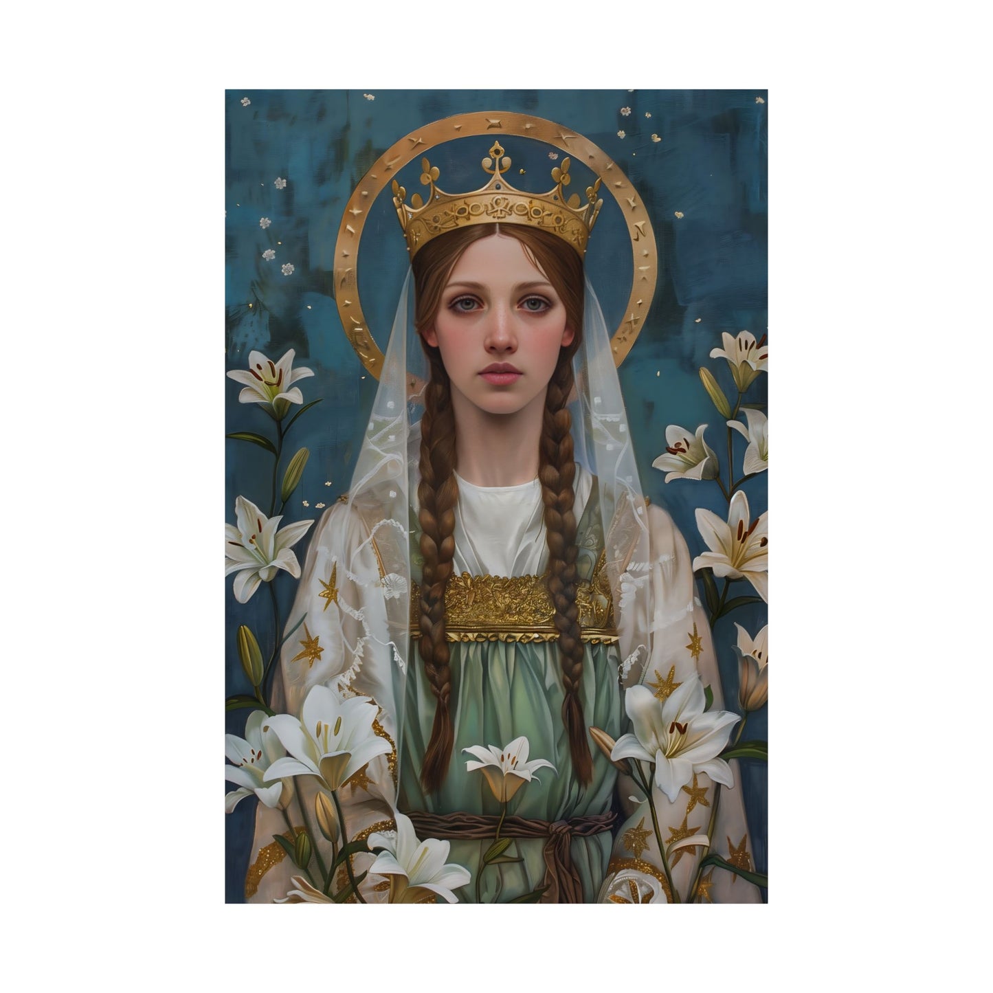 Saint Isabel of France - Sanctified Souls Print - Multiple Sizes - Premium Matte Vertical Posters - Matilda of Ringelheim