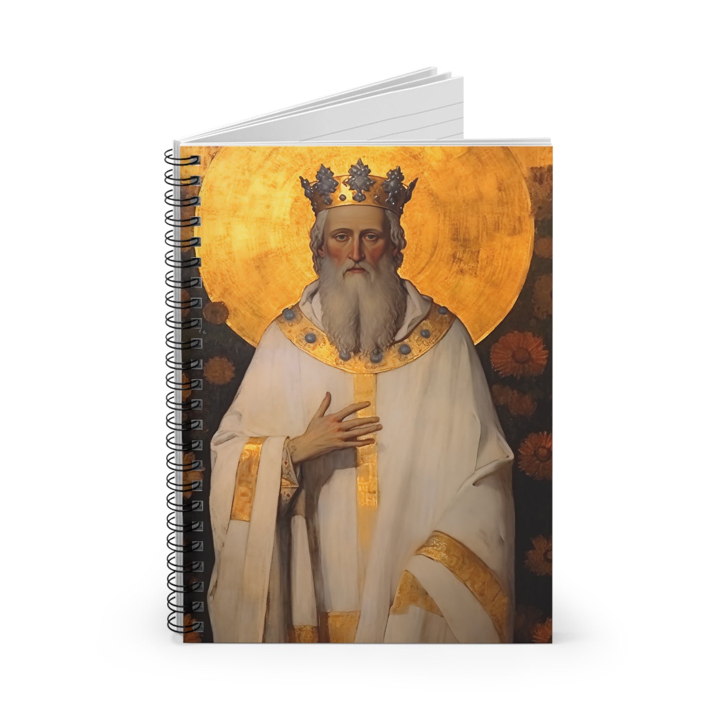 Saint Edward the Confessor - Sanctified Souls Art - Religious Based Notebook - Spiral Notebook - Ruled Line