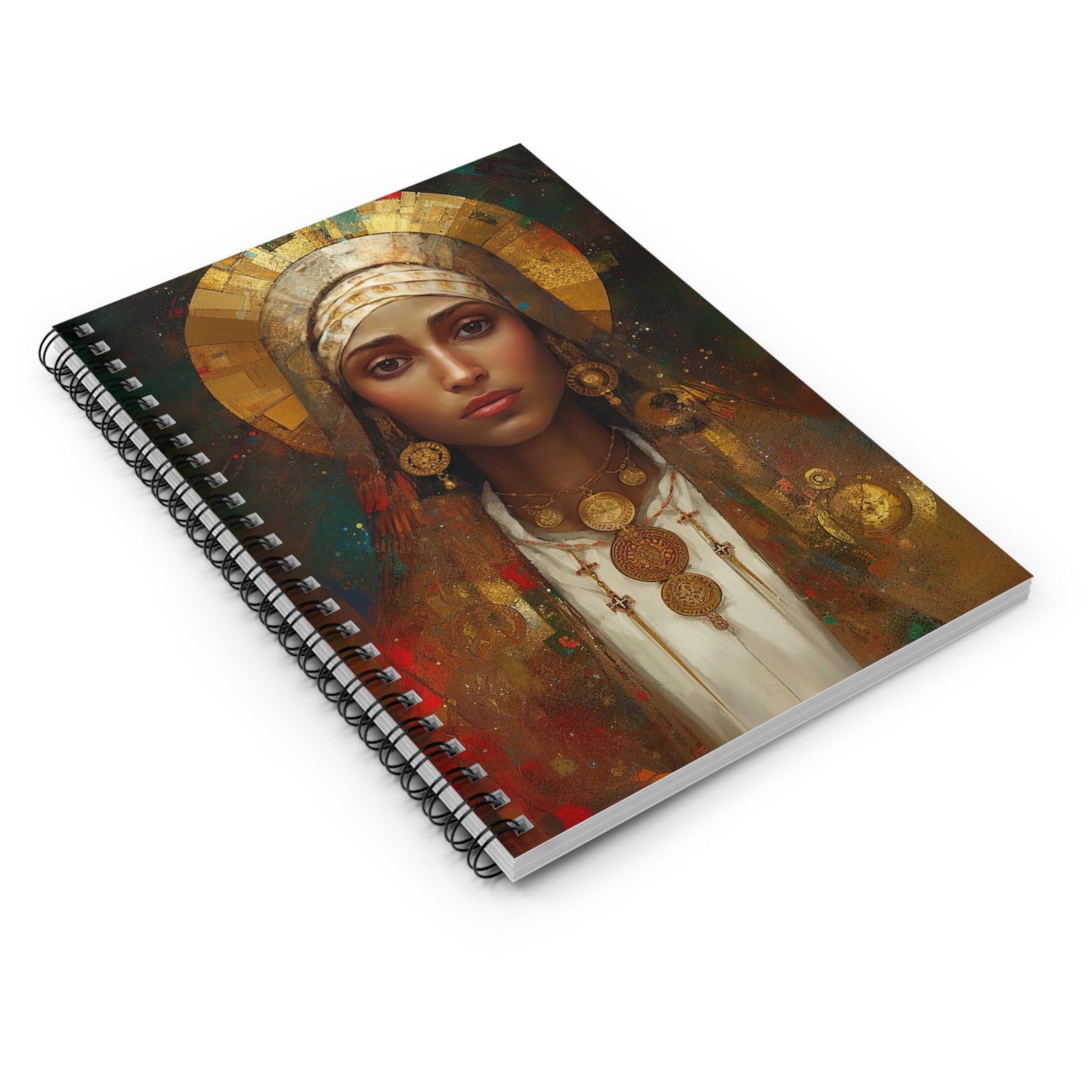 Saint Julia of Carthage Journal - Sanctified Souls Art - Religious Based Notebook - Spiral Notebook - Ruled Line