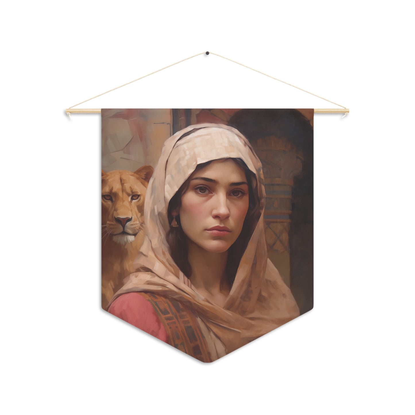 Saint Daria Wall Banner / Wall Hanging / Pennant - Unique Religious Art for your home - Prayer room - Catholic Home Art - Large - 18" x 21"