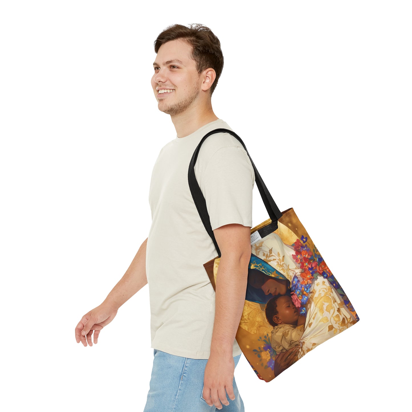 Divine Radiance- Our Lady of Kibeho's Blessing Tote Bag - Large Medium Small Faith Art Bag - Catholic Faith Purse - Religious Carry All