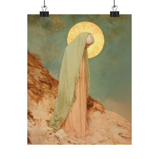 Saint Melania the Elder - Desert Mother - Sanctified Souls Print - Multiple Sizes - Premium Matte Vertical Posters