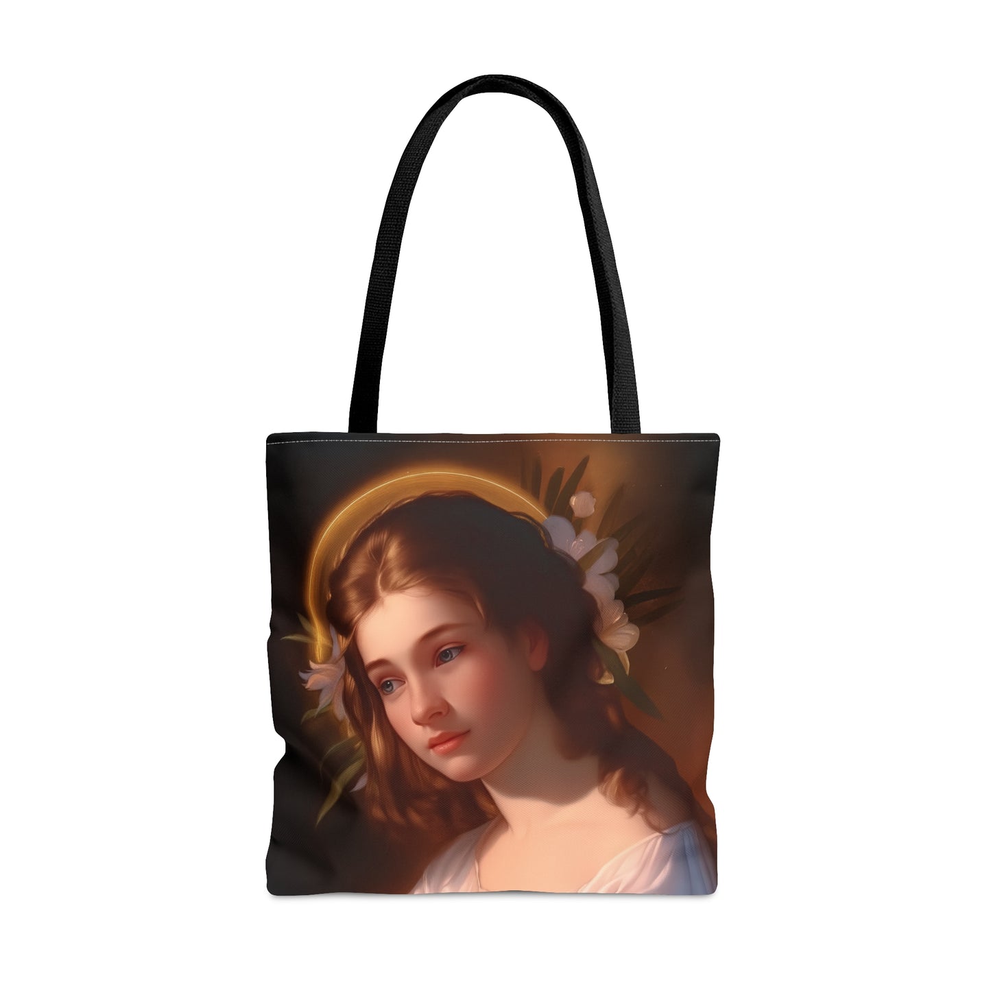 Saint Cecilia Tote Bag - Large Medium Small Faith Art Bag - Catholic Purse - Religious - Prayer Bag