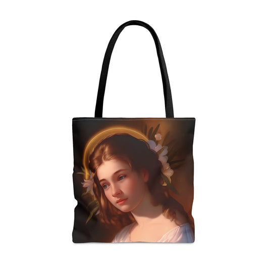 Saint Cecilia Tote Bag - Large Medium Small Faith Art Bag - Catholic Purse - Religious - Prayer Bag