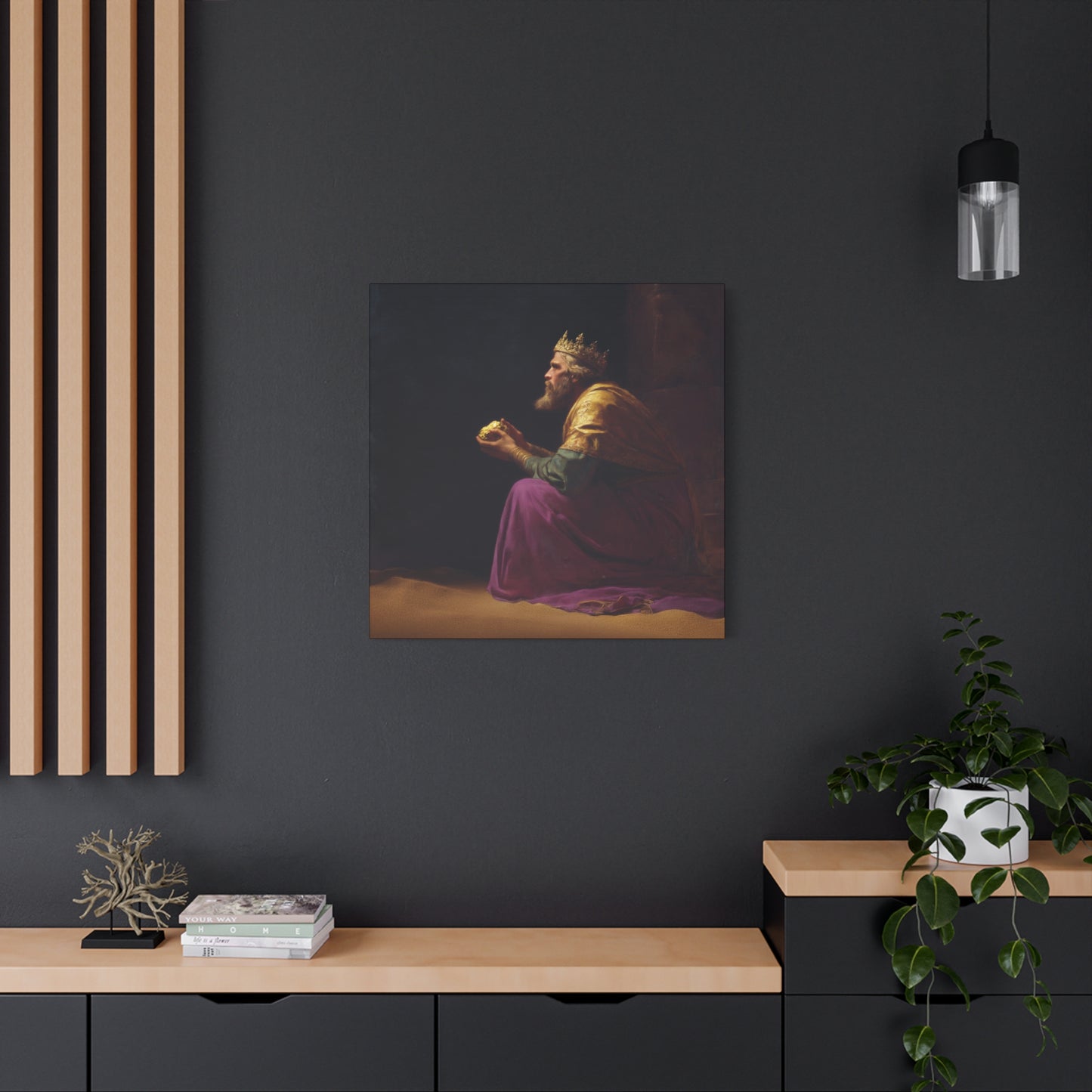 Melchior and the Gift Fit for a King - 3 Wise Men - Gallery Wrapped Canvas - Print - Religious Art for your Home - Catholic