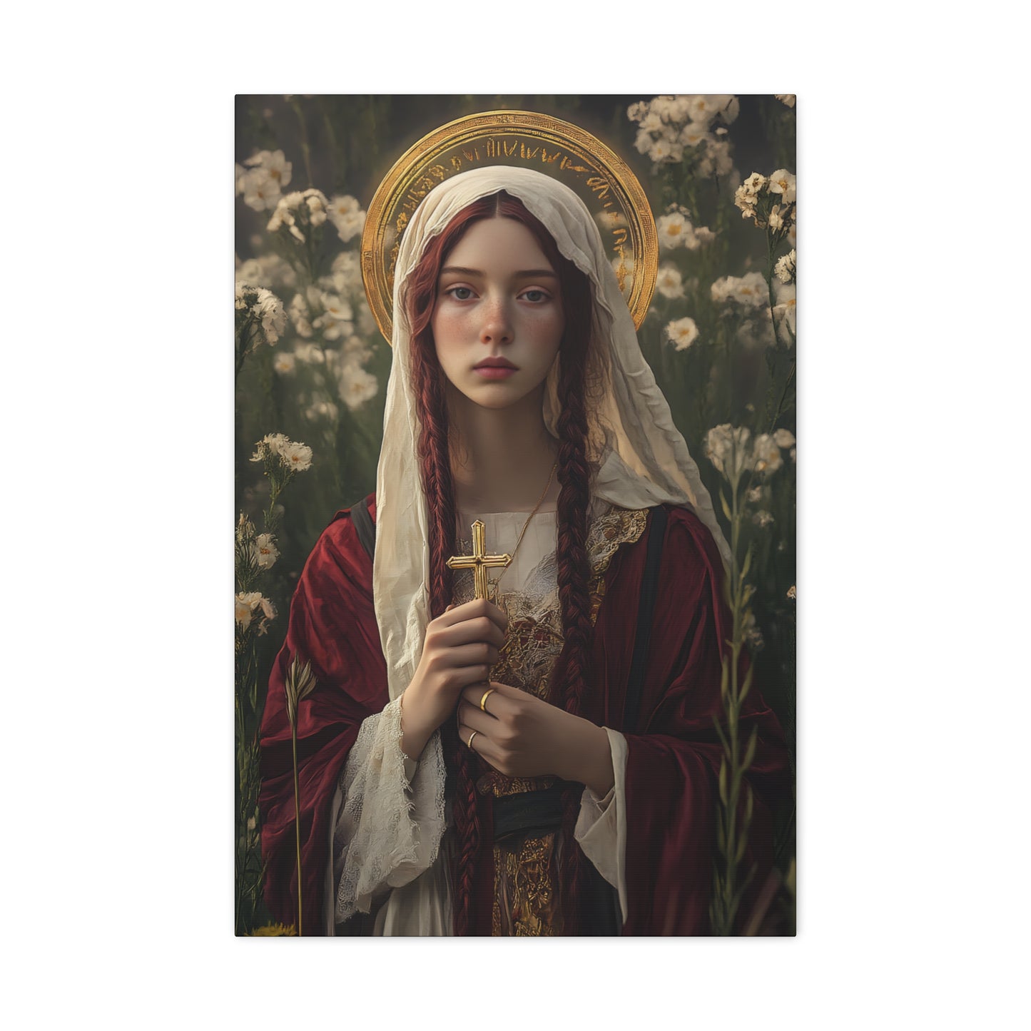 Saint Hilaria - Gallery Wrapped Canvas - Print - Religious Art for your Home - Catholic Art