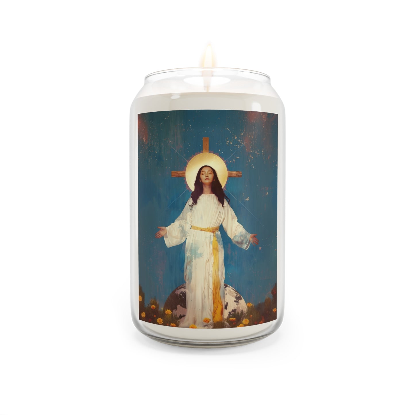 Our Lady of Akita - Mother Mary - Scented Prayer Candle, 13.75oz - Tall Size - Religious Prayer Candle