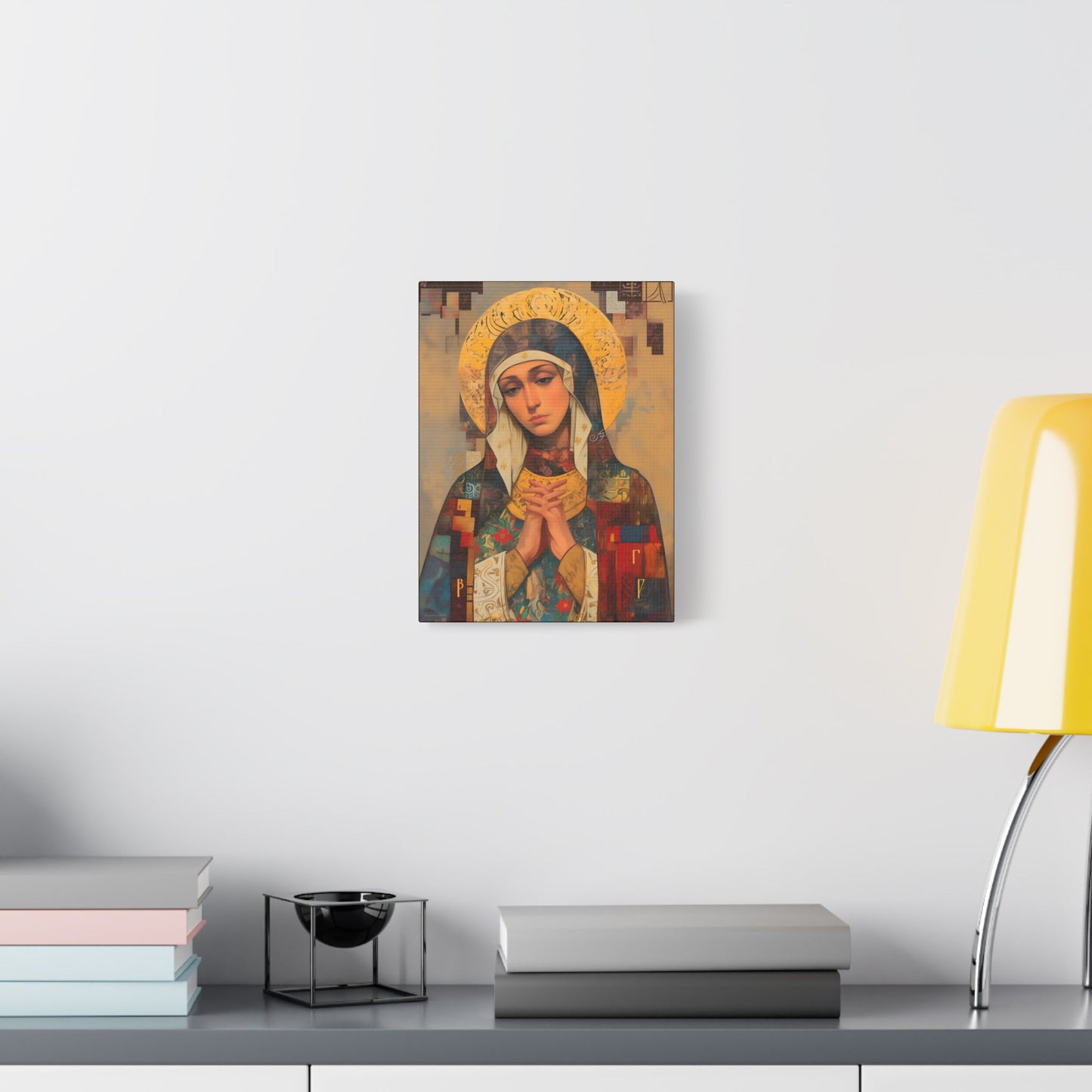 Virgin Mary - Holy Mother of Grace  - Museum Wrapped Canvas - Print - Religious Art for your Home - Catholic art print