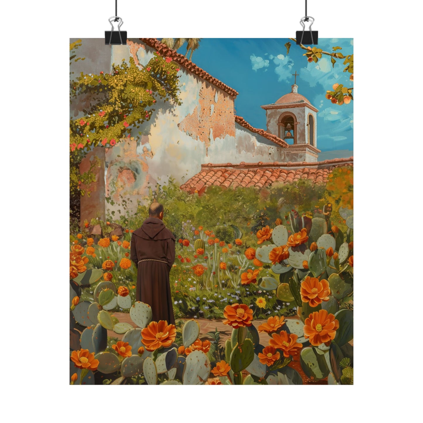 Saint Junípero Serra - Sanctified Souls Print - Multiple Sizes - Premium Matte Vertical Posters - California Santa Barbara Mission