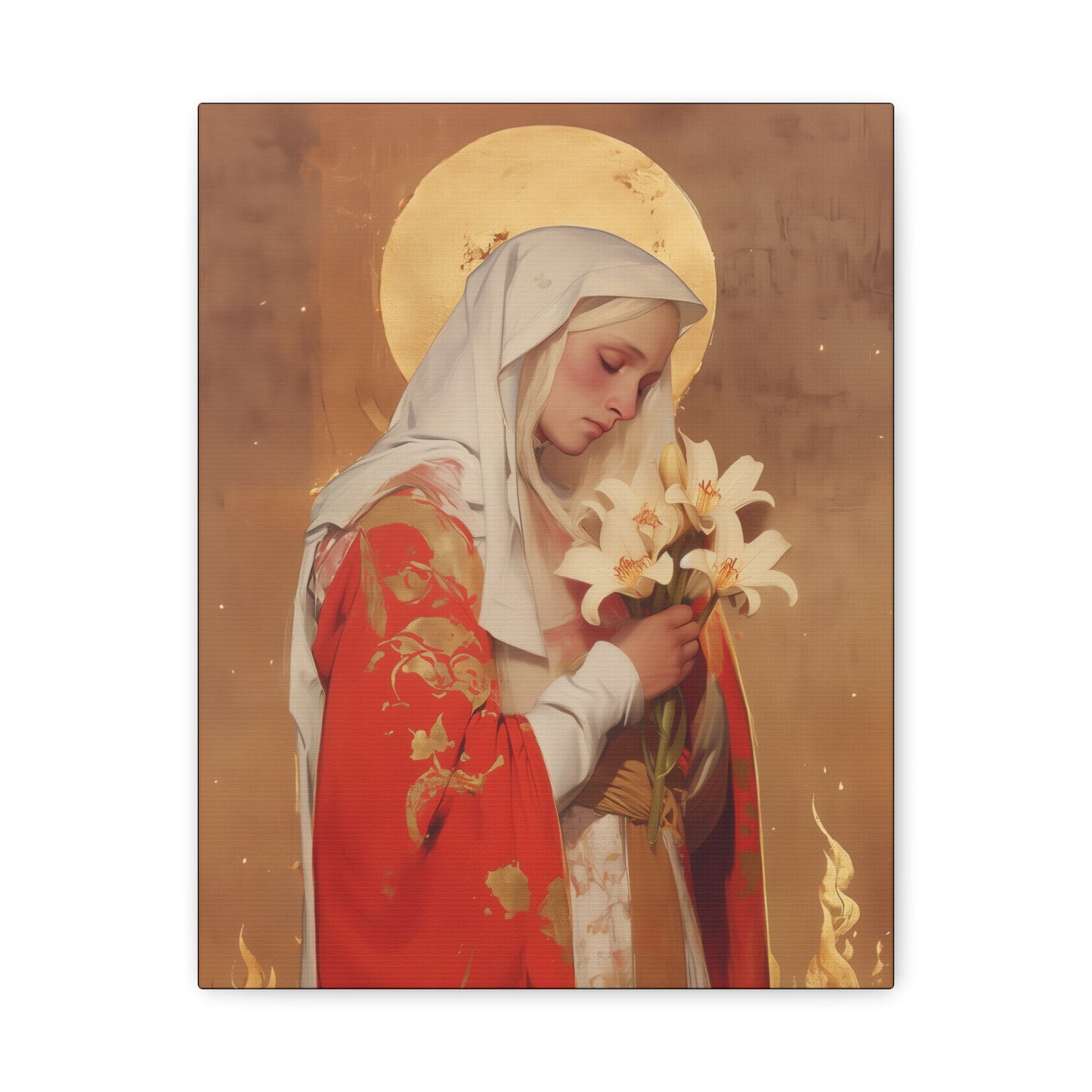 Saint Faith of Agen - Gallery Wrapped Canvas - Print - Religious Art for your Home - Catholic Art