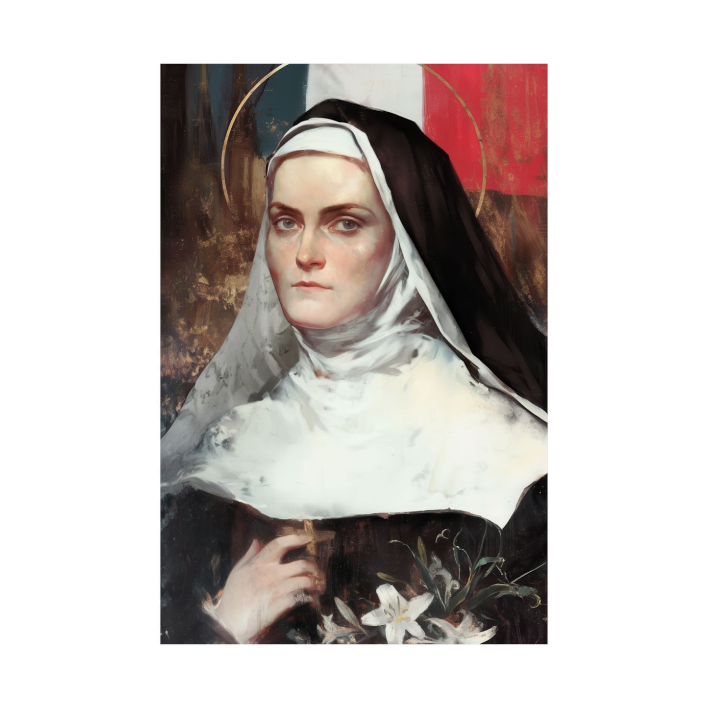 Saint Jeanne-Antide Thouret - Sanctified Souls Print - Multiple Sizes - Premium Posters - Catholic Art - Christian Home Decor Artwork