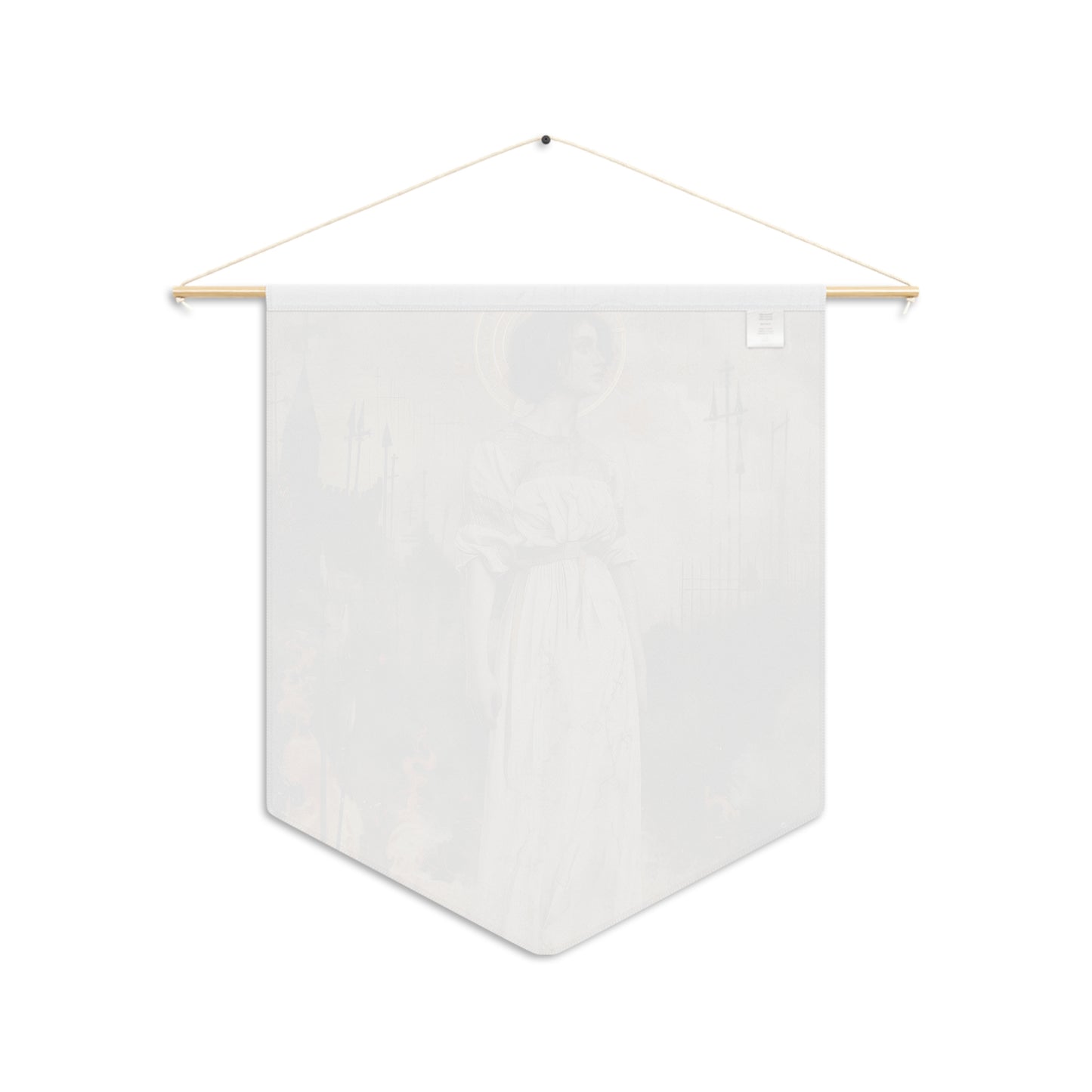 Saint Joan of Arc Wall Banner / Wall Hanging - Prayer room art - Catholic Home Art - Large Saint Art - 18" x 21"