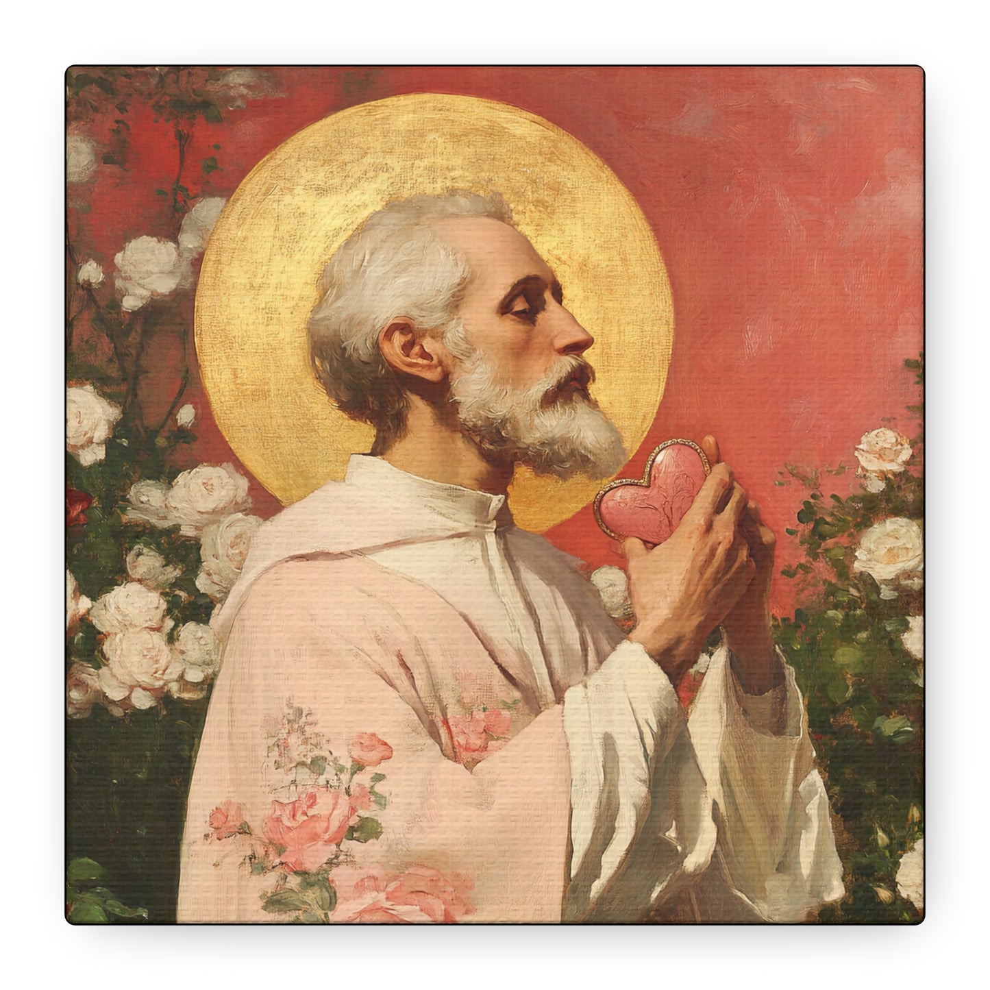 Saint Valentine - Multiple Sizes - Catholic Home art - Museum Wrapped Canvas - Sanctified Souls Print - Catholic Saint Art