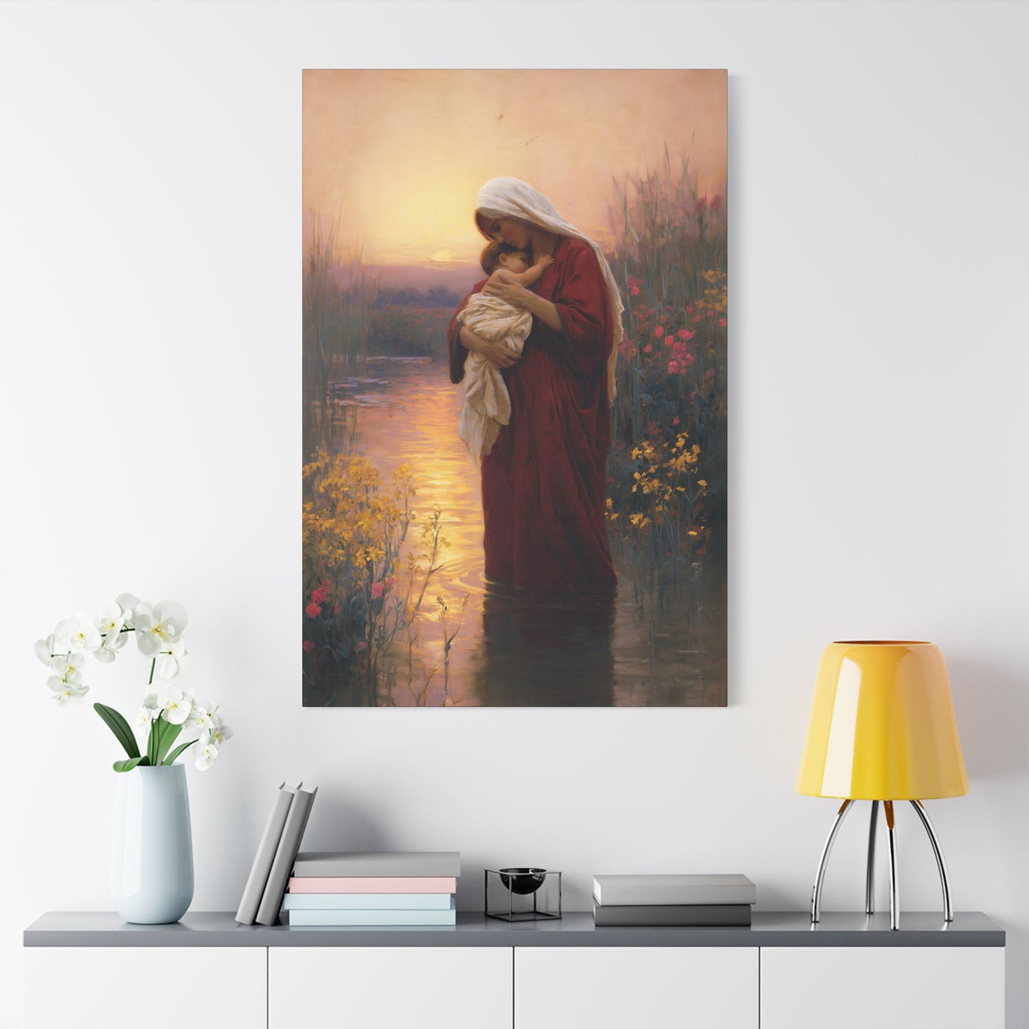 Saint Elizabeth, Mother to John the Baptist -  Museum Wrapped Canvas Print - Multiple Sizes - Catholic Home art Matte Canvas