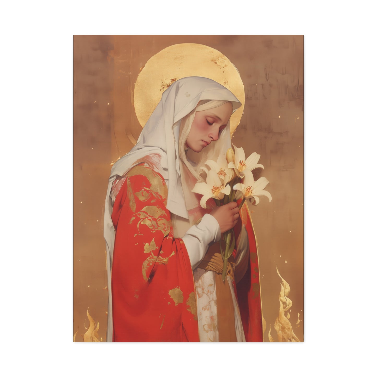 Saint Faith of Agen - Gallery Wrapped Canvas - Print - Religious Art for your Home - Catholic Art
