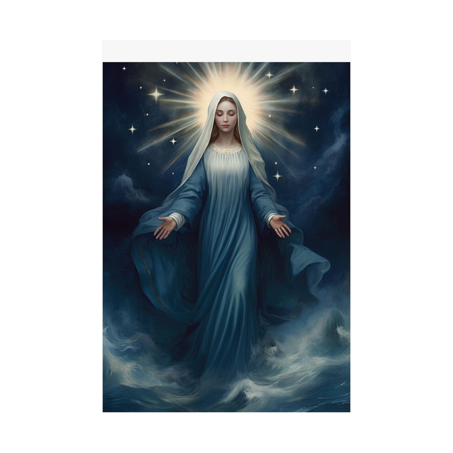 Our Lady, Star of the Sea - Sanctified Souls Print - Multiple Sizes - Premium Matte Vertical Posters - Stella Maris Print